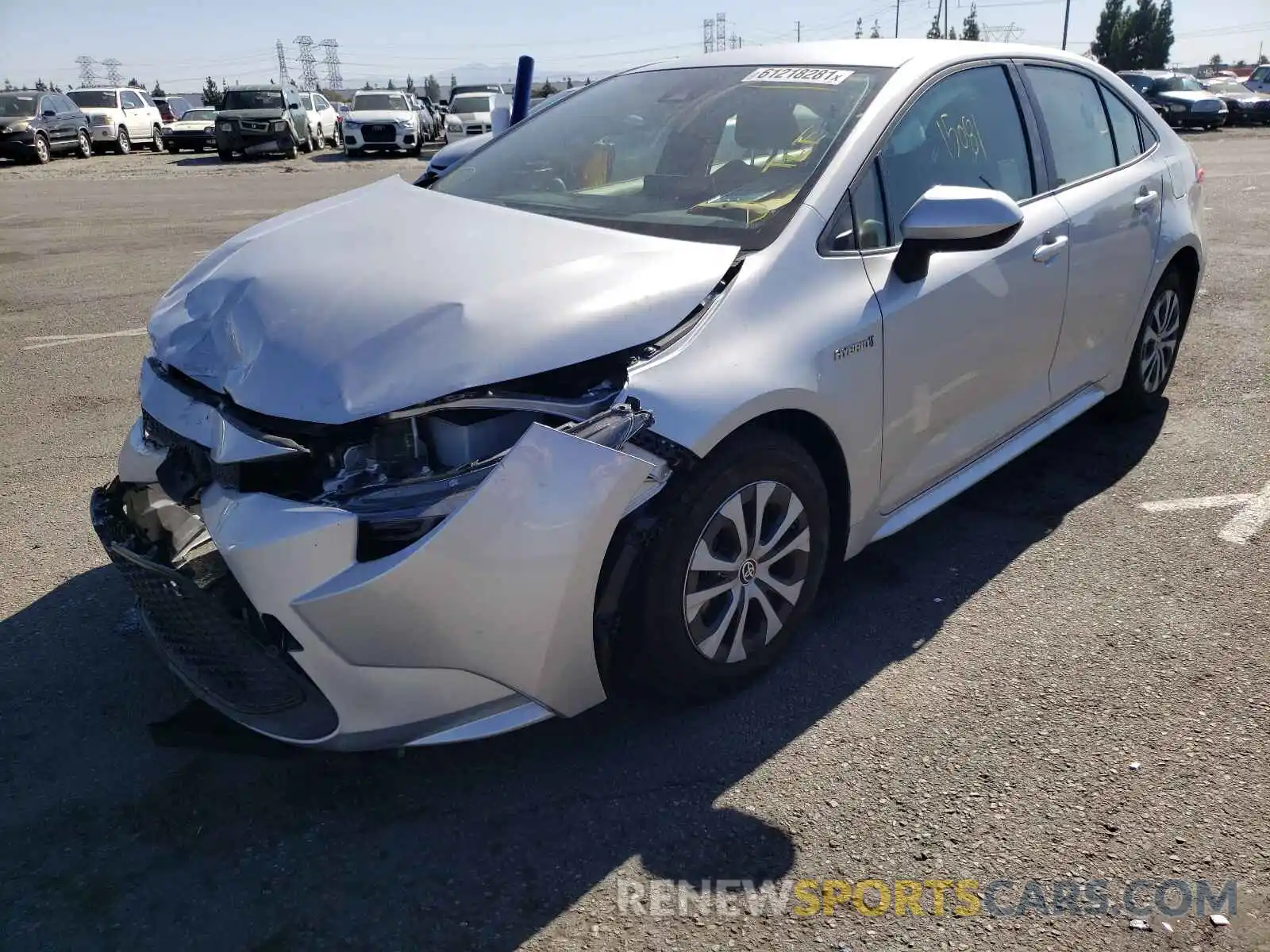 2 Photograph of a damaged car JTDEBRBE0LJ018008 TOYOTA COROLLA 2020