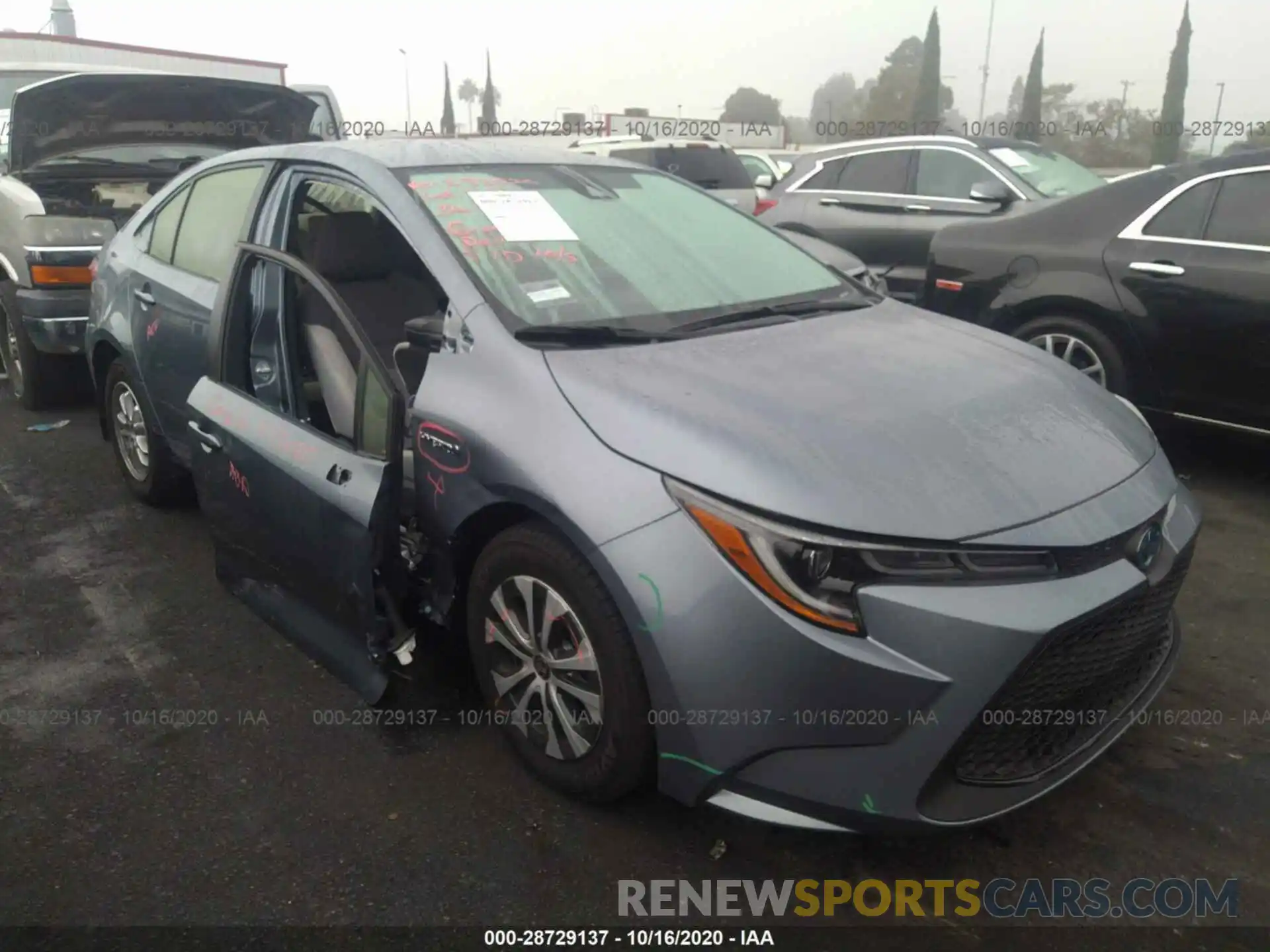 1 Photograph of a damaged car JTDEBRBE0LJ018610 TOYOTA COROLLA 2020