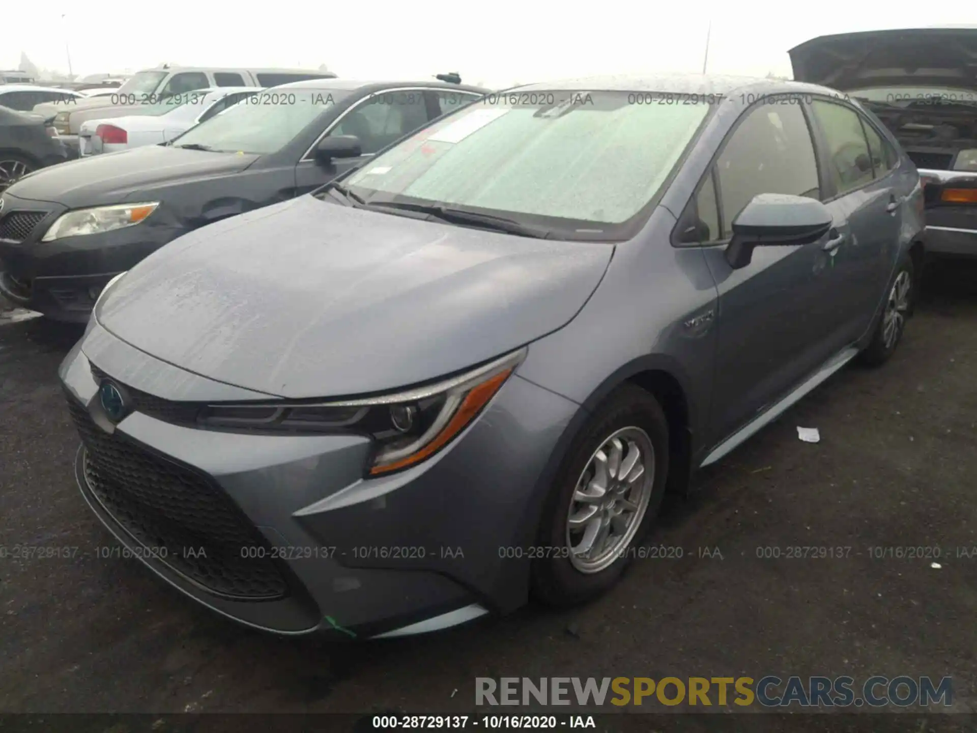 2 Photograph of a damaged car JTDEBRBE0LJ018610 TOYOTA COROLLA 2020