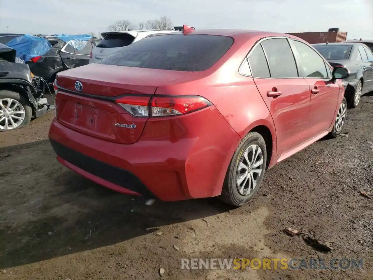 4 Photograph of a damaged car JTDEBRBE0LJ019322 TOYOTA COROLLA 2020