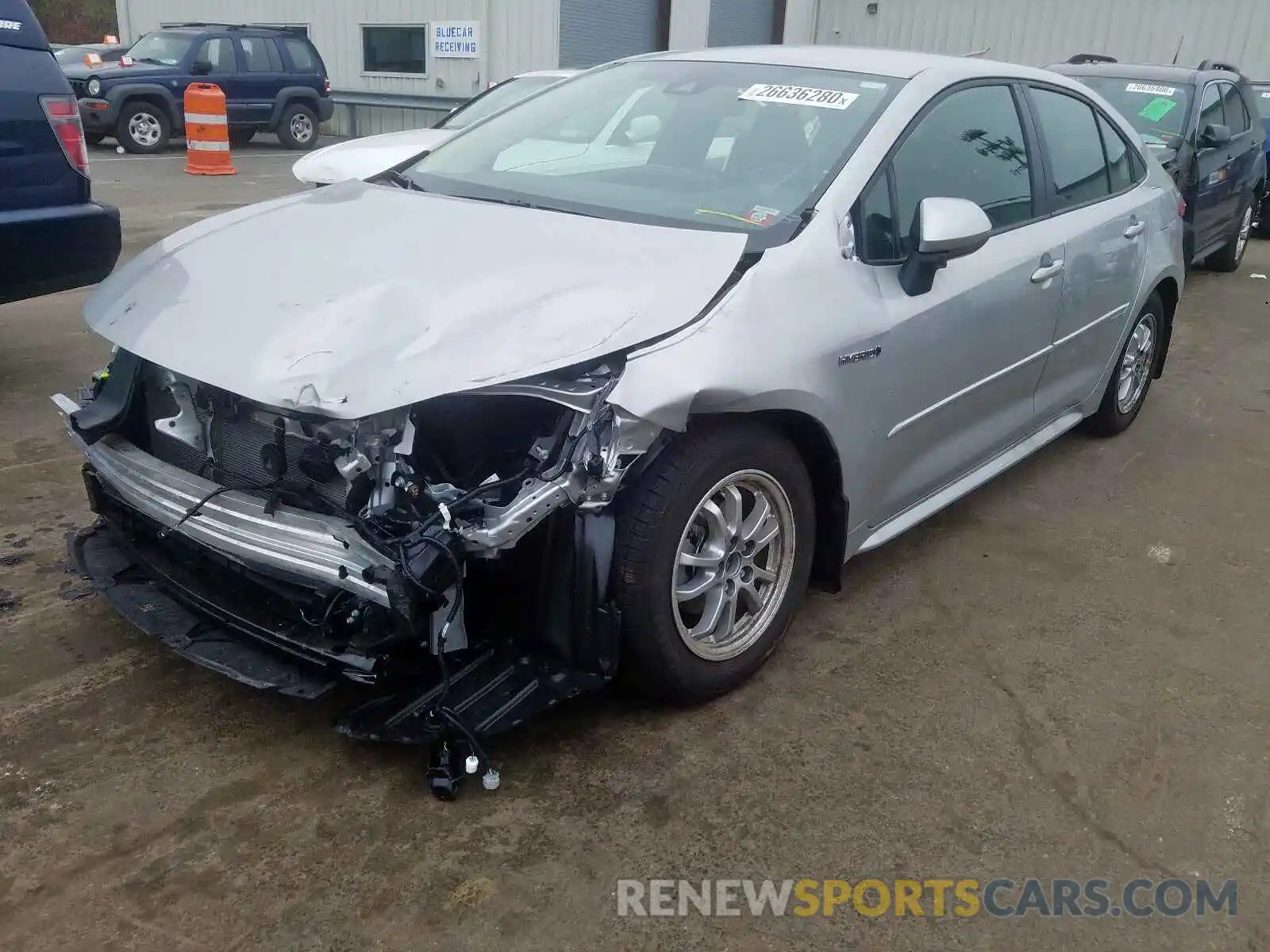 2 Photograph of a damaged car JTDEBRBE0LJ020227 TOYOTA COROLLA 2020