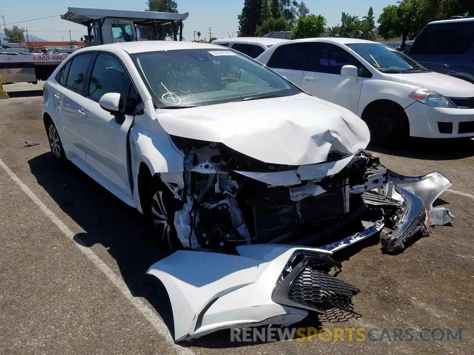 1 Photograph of a damaged car JTDEBRBE0LJ022219 TOYOTA COROLLA 2020