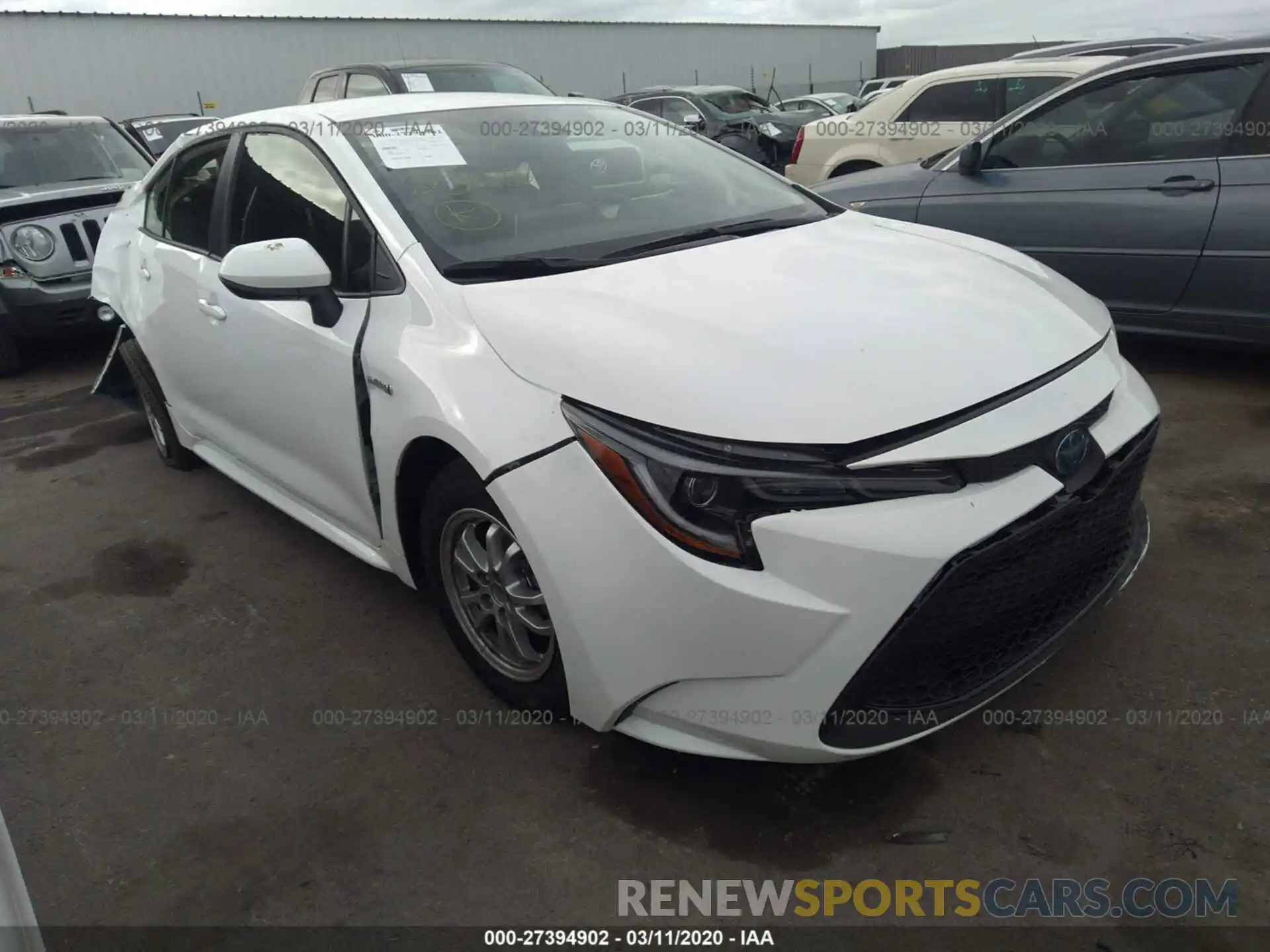 1 Photograph of a damaged car JTDEBRBE0LJ022303 TOYOTA COROLLA 2020