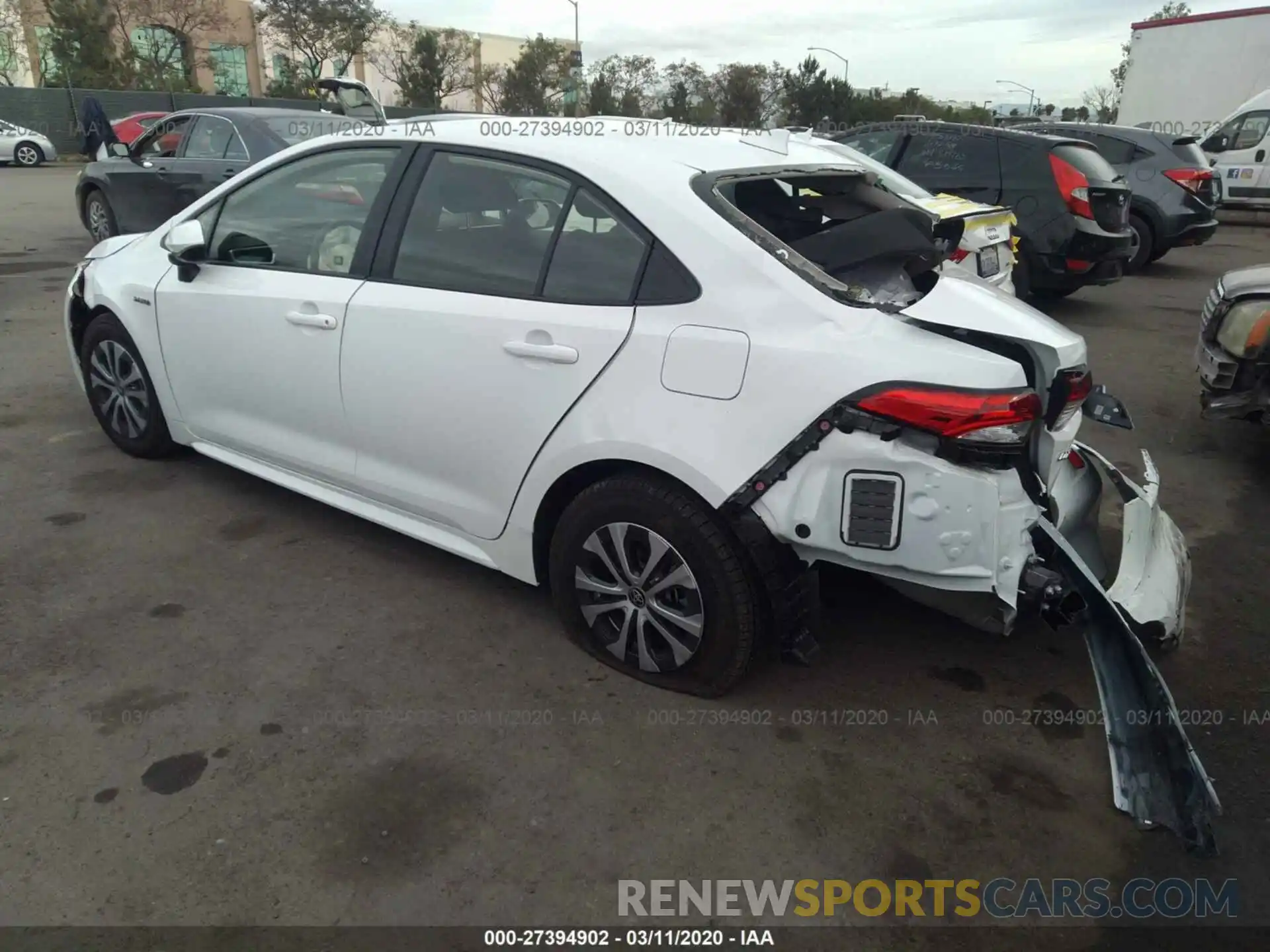 3 Photograph of a damaged car JTDEBRBE0LJ022303 TOYOTA COROLLA 2020