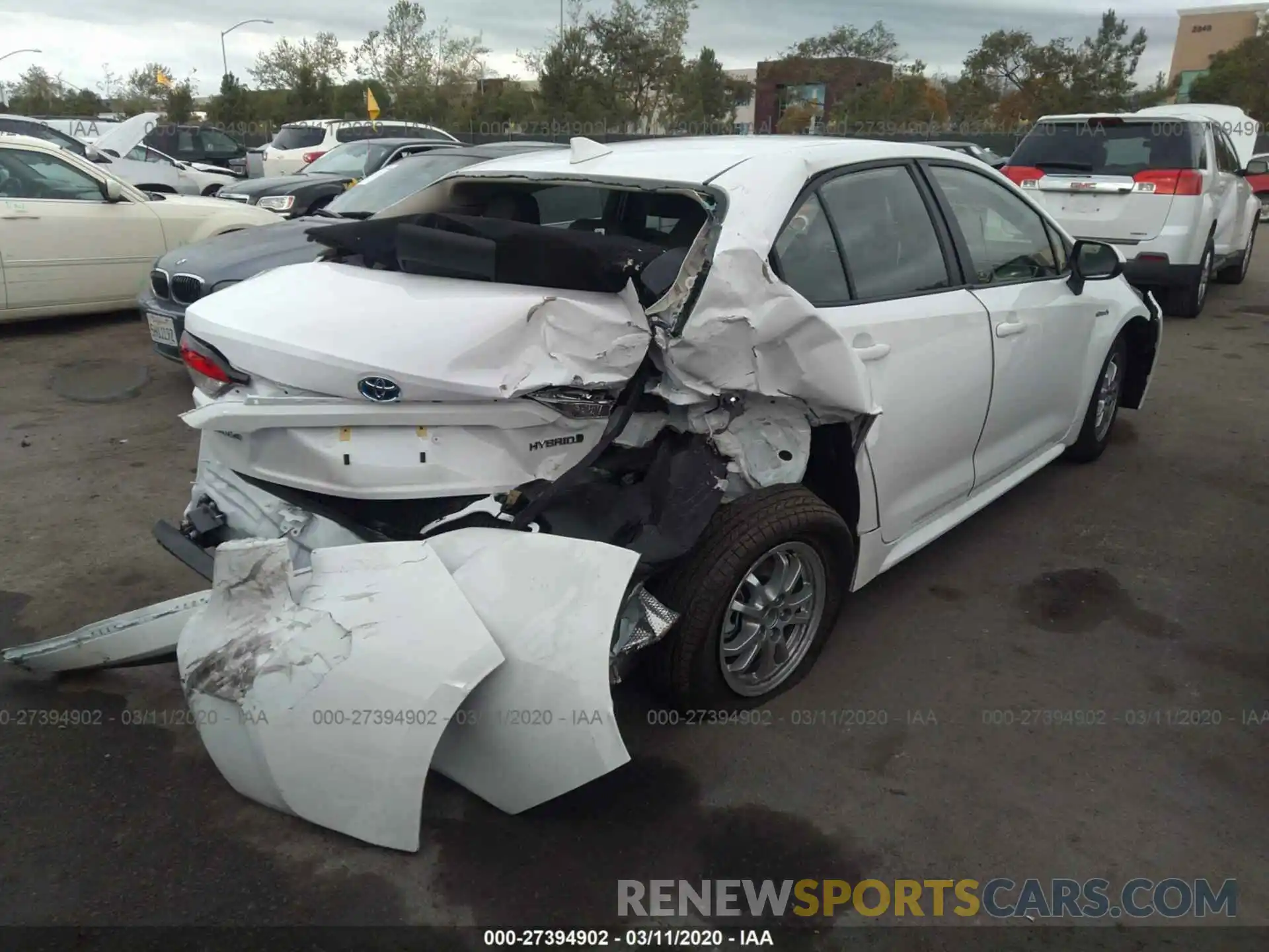 4 Photograph of a damaged car JTDEBRBE0LJ022303 TOYOTA COROLLA 2020