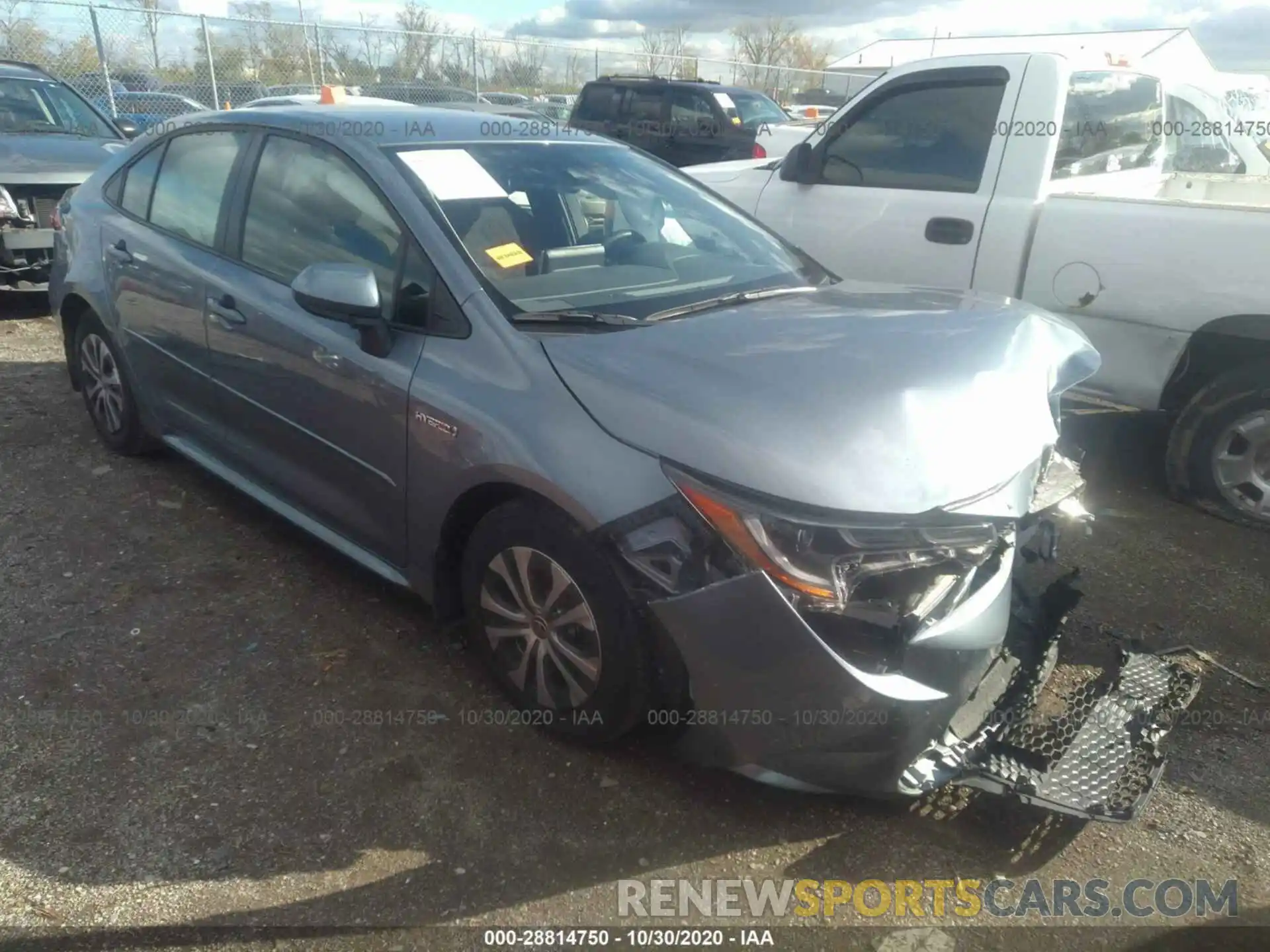 1 Photograph of a damaged car JTDEBRBE0LJ023788 TOYOTA COROLLA 2020