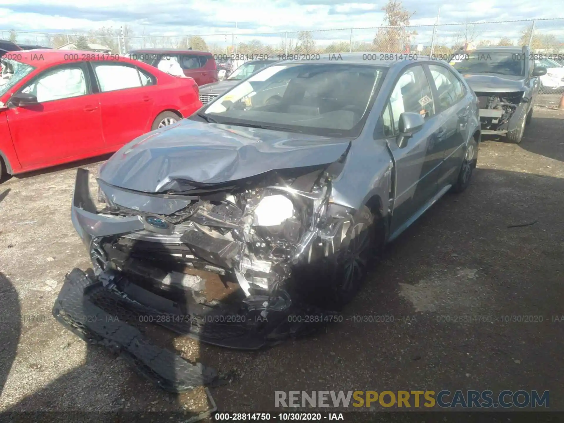 2 Photograph of a damaged car JTDEBRBE0LJ023788 TOYOTA COROLLA 2020