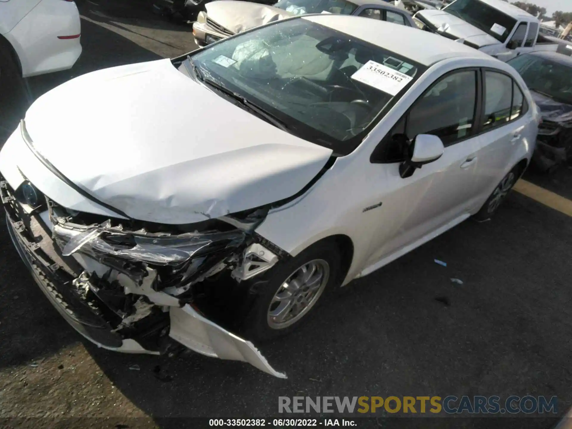 2 Photograph of a damaged car JTDEBRBE0LJ024360 TOYOTA COROLLA 2020