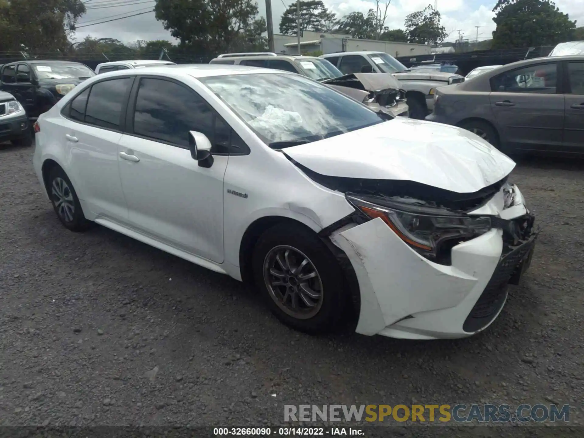 1 Photograph of a damaged car JTDEBRBE0LJ026481 TOYOTA COROLLA 2020