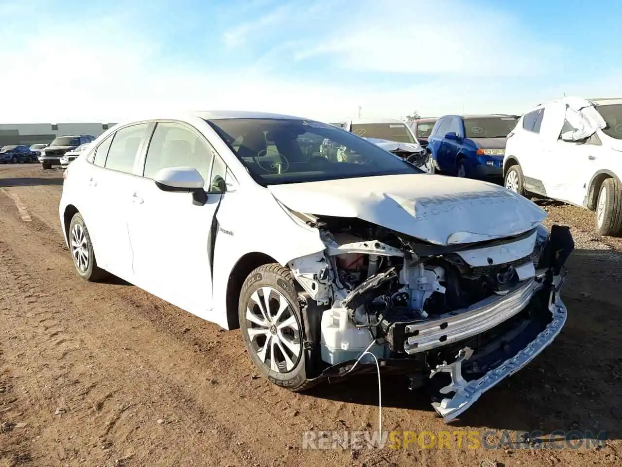 1 Photograph of a damaged car JTDEBRBE0LJ026853 TOYOTA COROLLA 2020