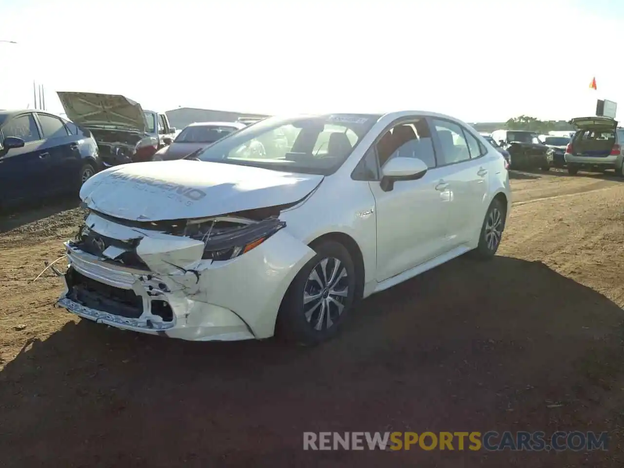 2 Photograph of a damaged car JTDEBRBE0LJ026853 TOYOTA COROLLA 2020