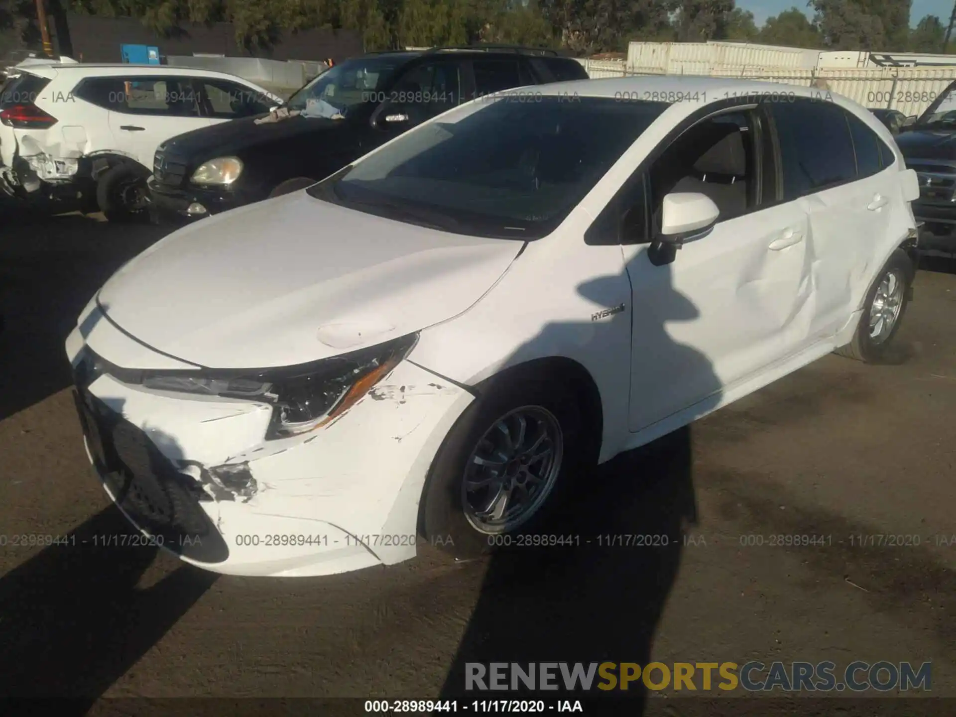 2 Photograph of a damaged car JTDEBRBE0LJ028876 TOYOTA COROLLA 2020