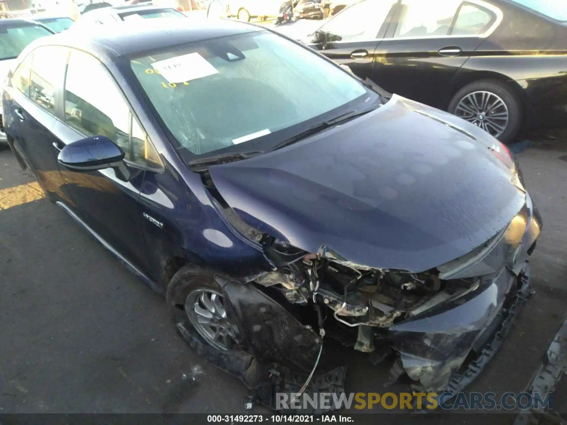 1 Photograph of a damaged car JTDEBRBE0LJ029140 TOYOTA COROLLA 2020