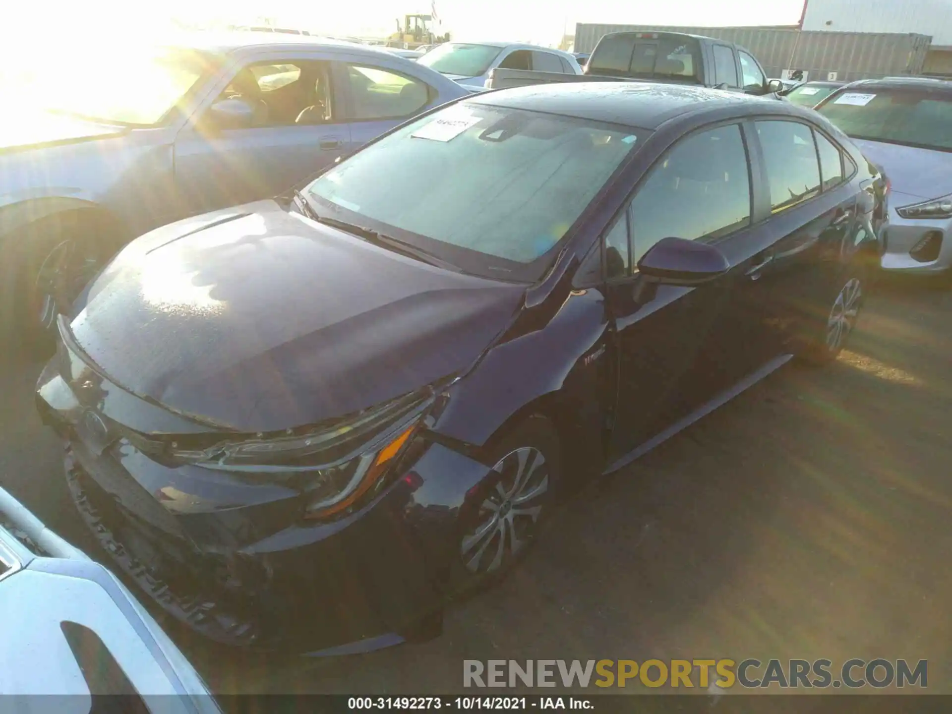 2 Photograph of a damaged car JTDEBRBE0LJ029140 TOYOTA COROLLA 2020