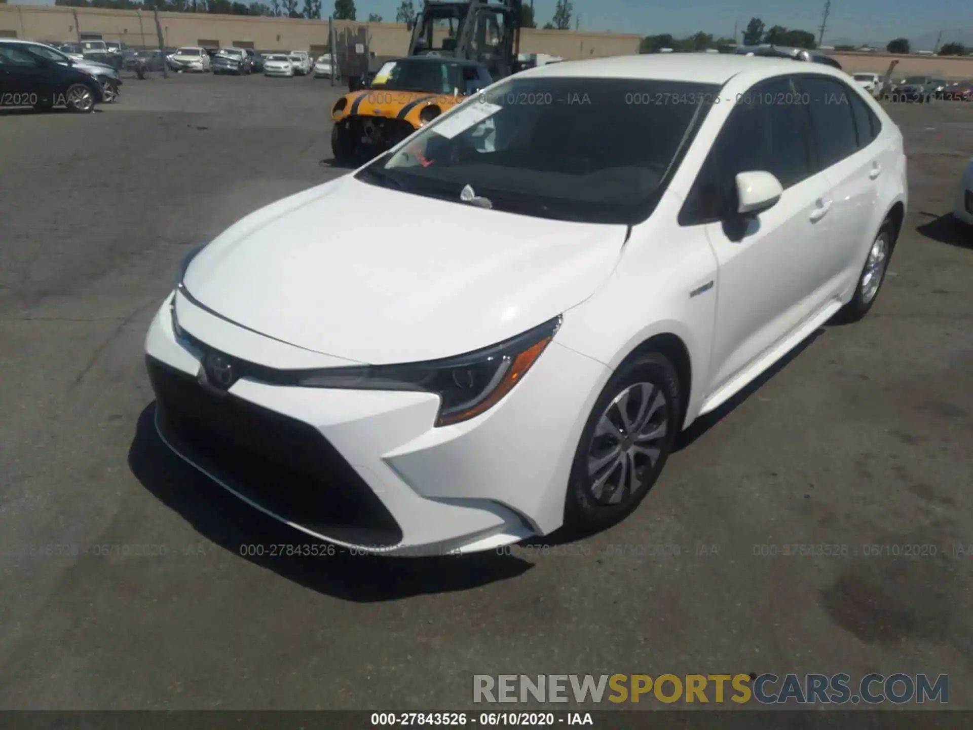 2 Photograph of a damaged car JTDEBRBE0LJ029154 TOYOTA COROLLA 2020