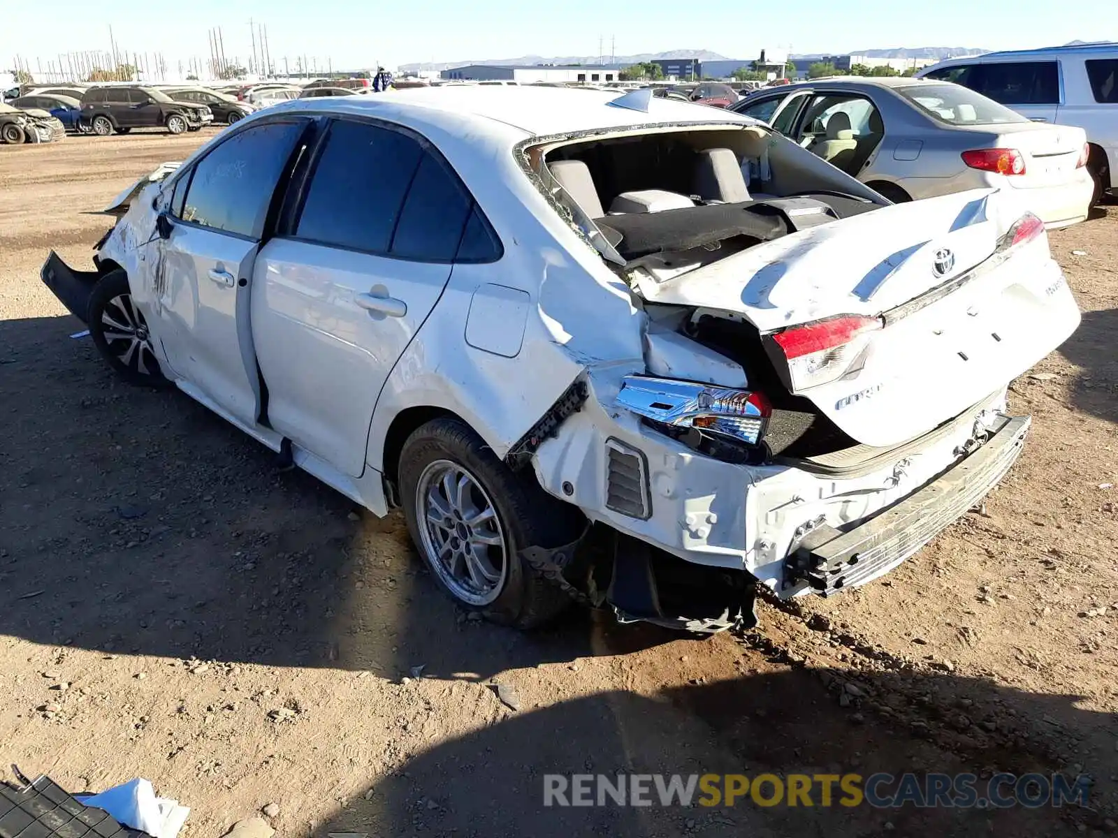 3 Photograph of a damaged car JTDEBRBE0LJ029851 TOYOTA COROLLA 2020