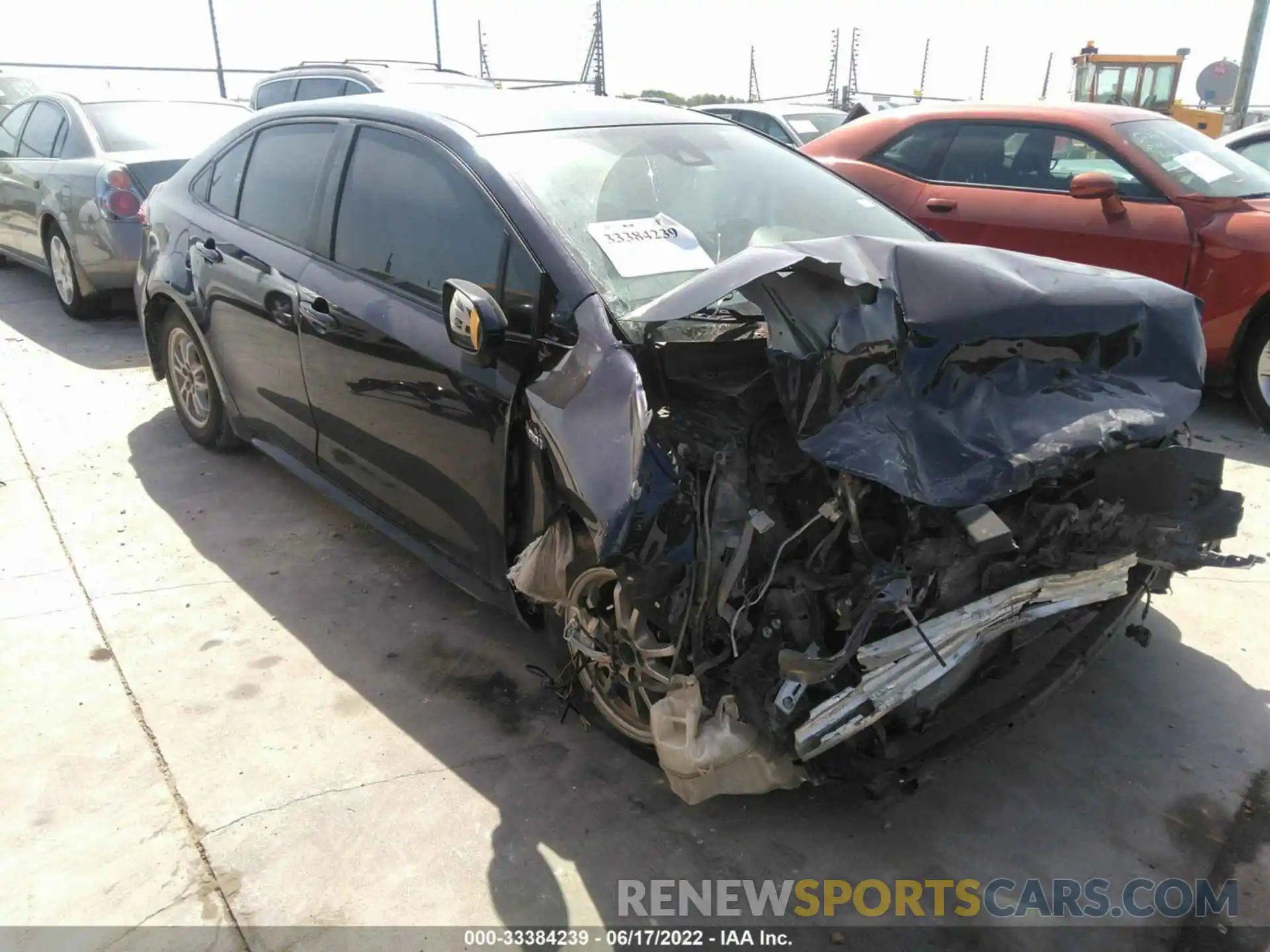 1 Photograph of a damaged car JTDEBRBE1LJ000553 TOYOTA COROLLA 2020