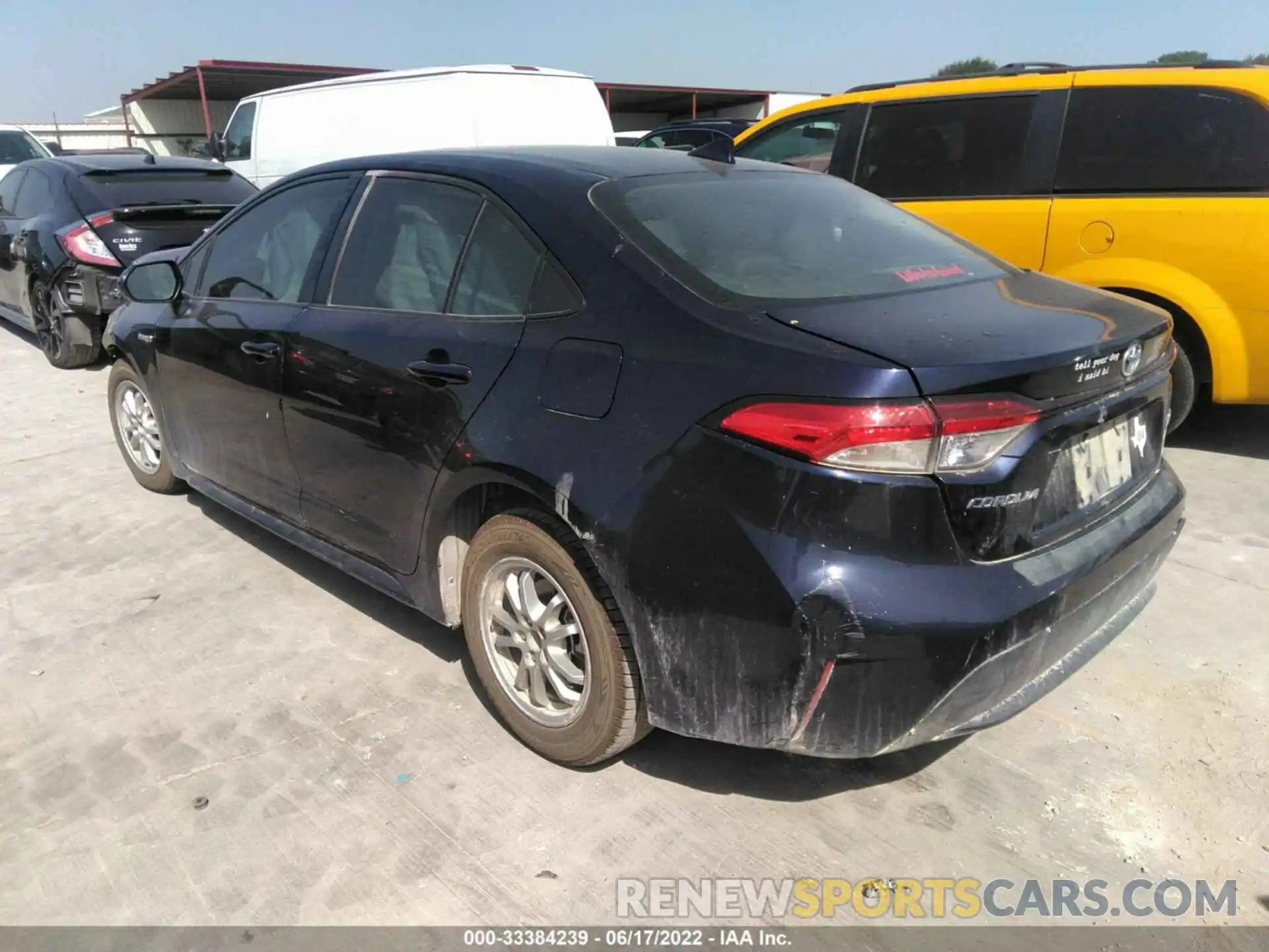 3 Photograph of a damaged car JTDEBRBE1LJ000553 TOYOTA COROLLA 2020