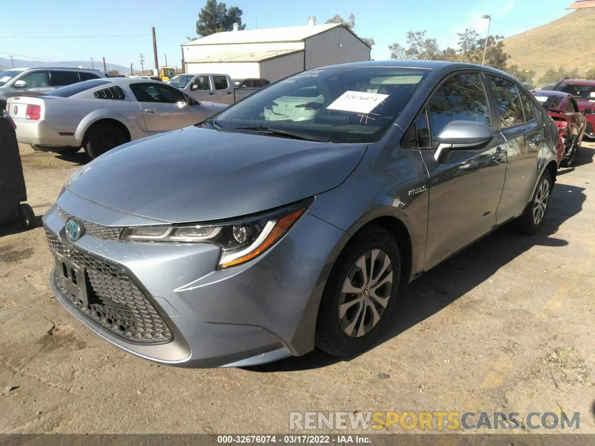 2 Photograph of a damaged car JTDEBRBE1LJ000682 TOYOTA COROLLA 2020