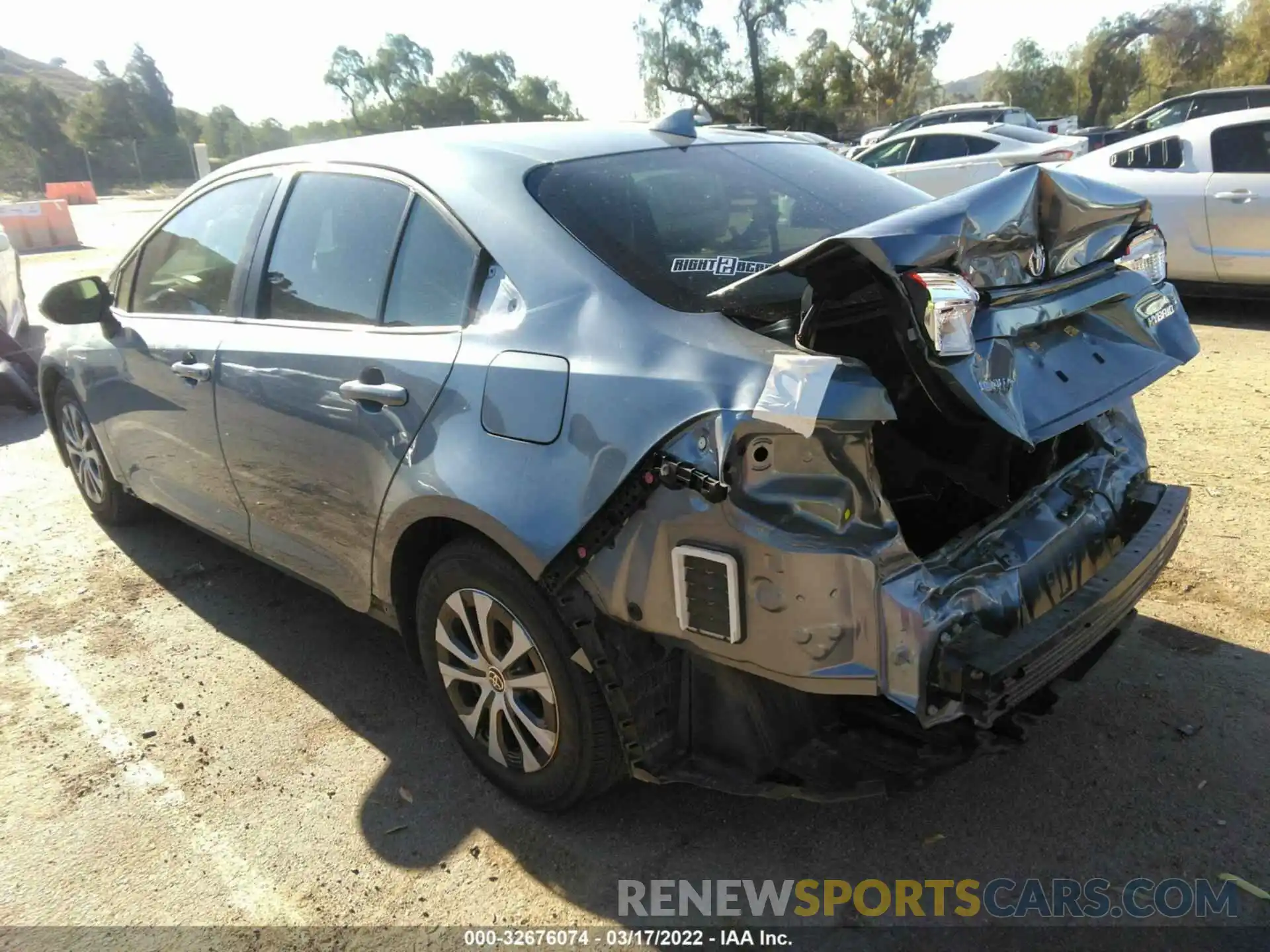 3 Photograph of a damaged car JTDEBRBE1LJ000682 TOYOTA COROLLA 2020