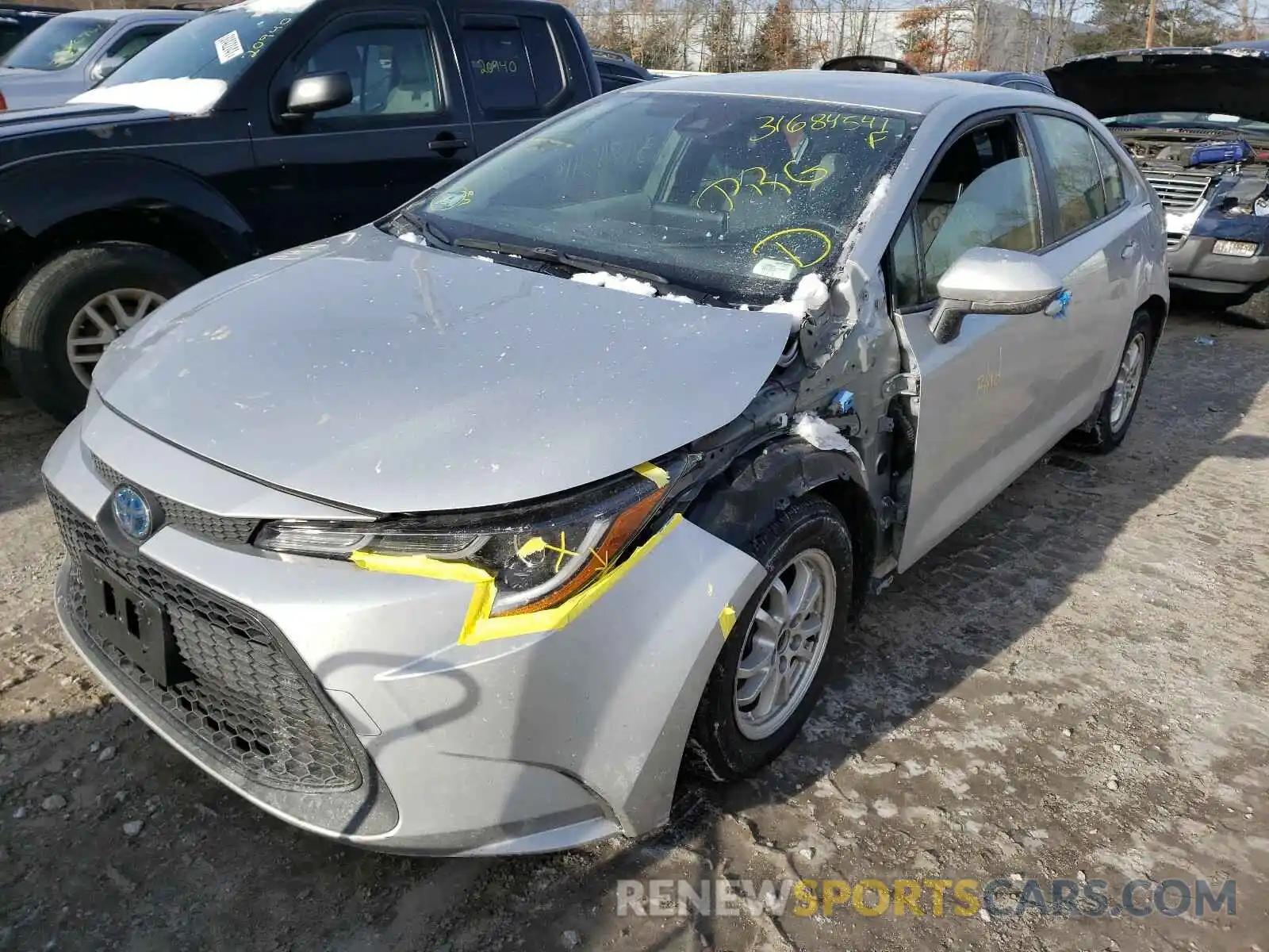 2 Photograph of a damaged car JTDEBRBE1LJ001136 TOYOTA COROLLA 2020