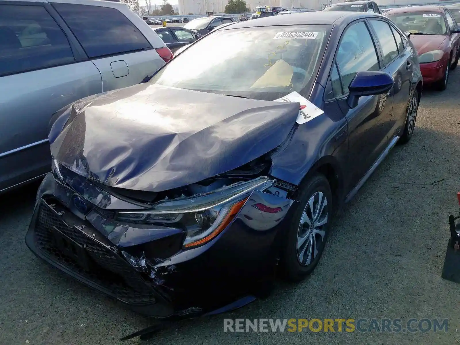 2 Photograph of a damaged car JTDEBRBE1LJ002478 TOYOTA COROLLA 2020