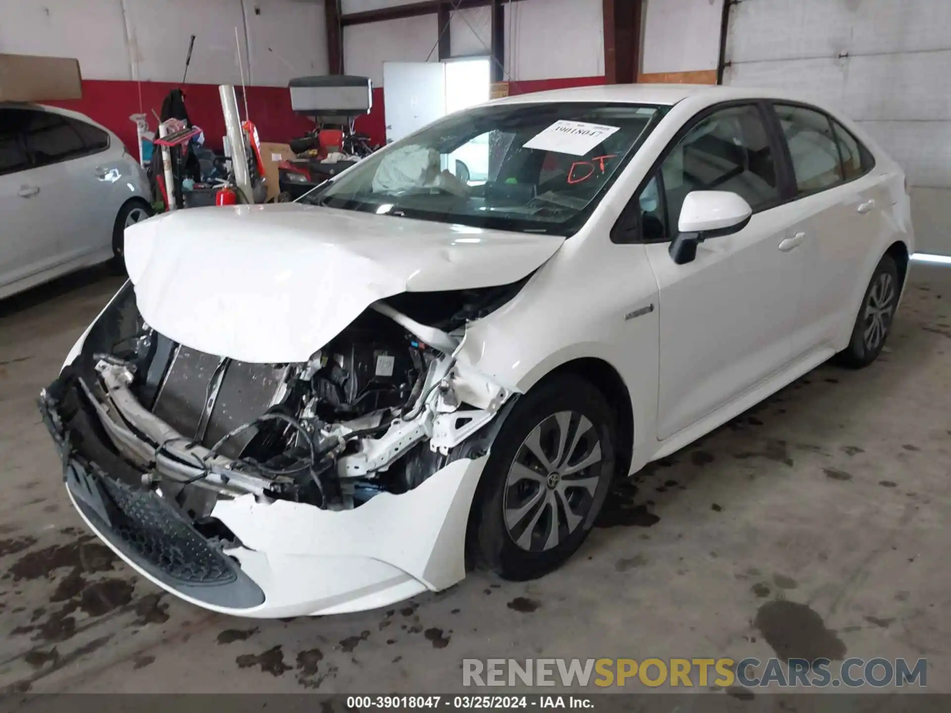 2 Photograph of a damaged car JTDEBRBE1LJ002884 TOYOTA COROLLA 2020