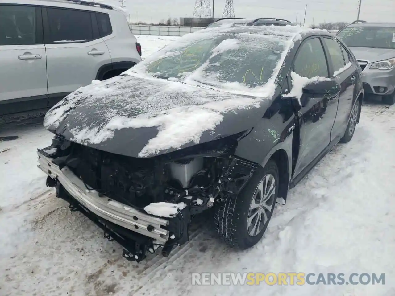 2 Photograph of a damaged car JTDEBRBE1LJ003212 TOYOTA COROLLA 2020