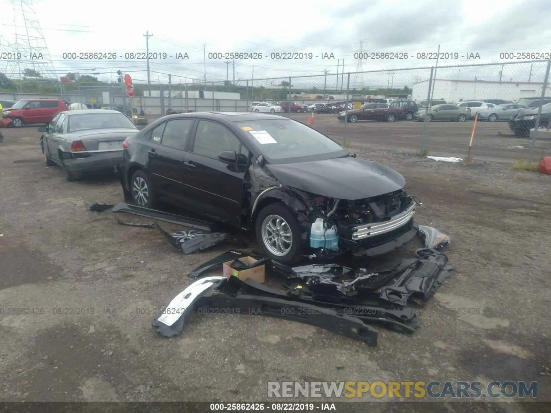 1 Photograph of a damaged car JTDEBRBE1LJ003274 TOYOTA COROLLA 2020