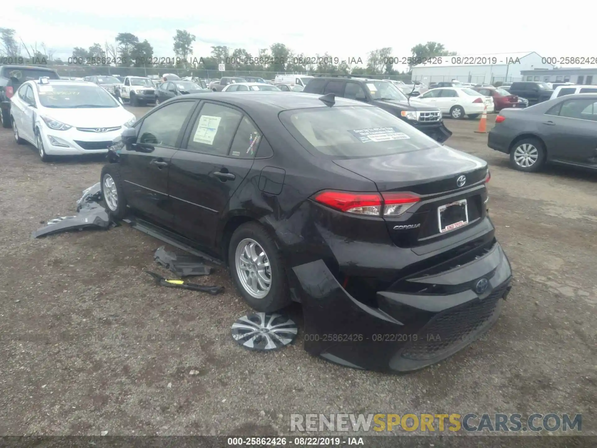 3 Photograph of a damaged car JTDEBRBE1LJ003274 TOYOTA COROLLA 2020