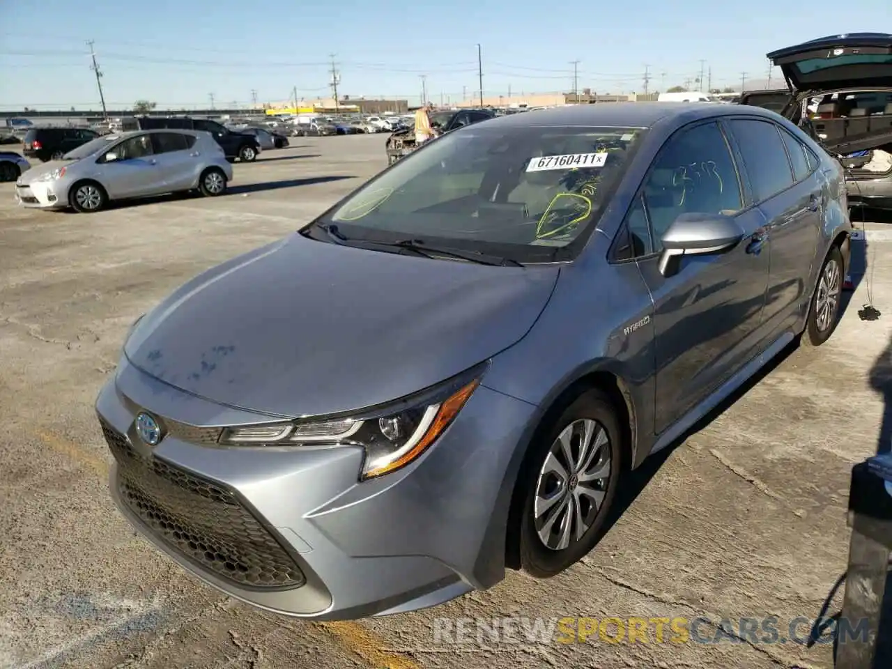 2 Photograph of a damaged car JTDEBRBE1LJ003419 TOYOTA COROLLA 2020