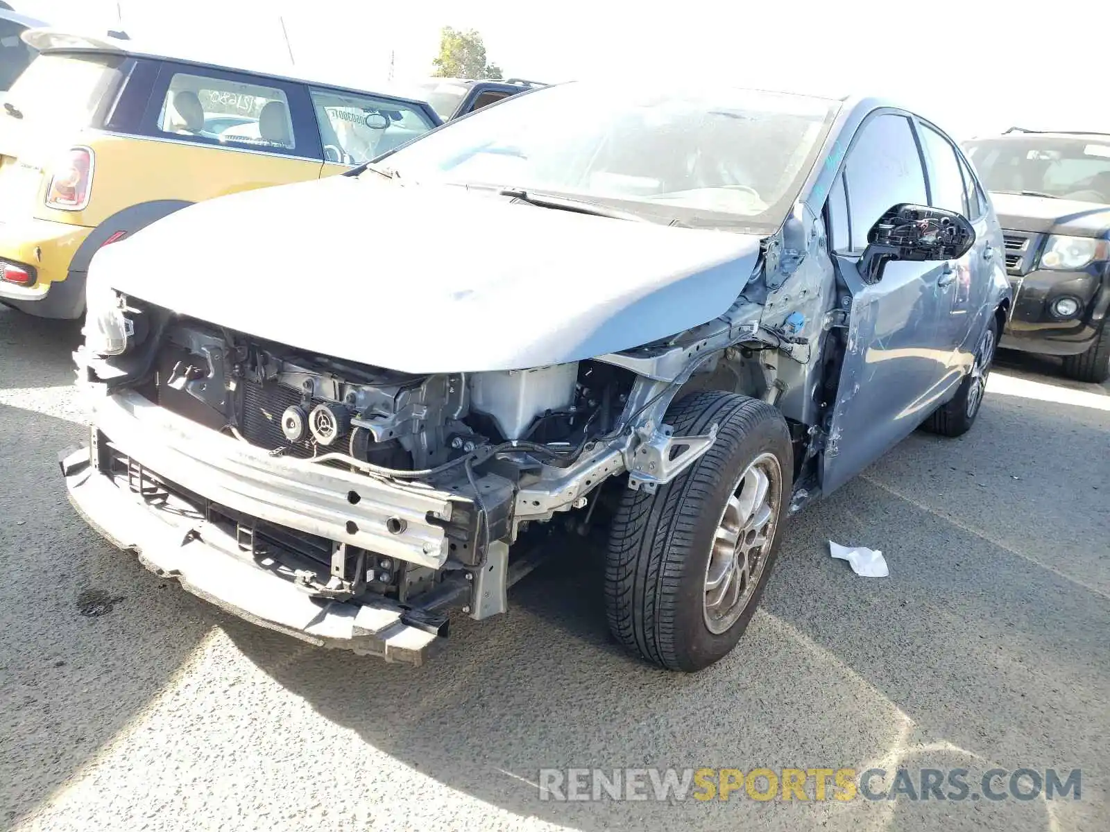 2 Photograph of a damaged car JTDEBRBE1LJ003498 TOYOTA COROLLA 2020