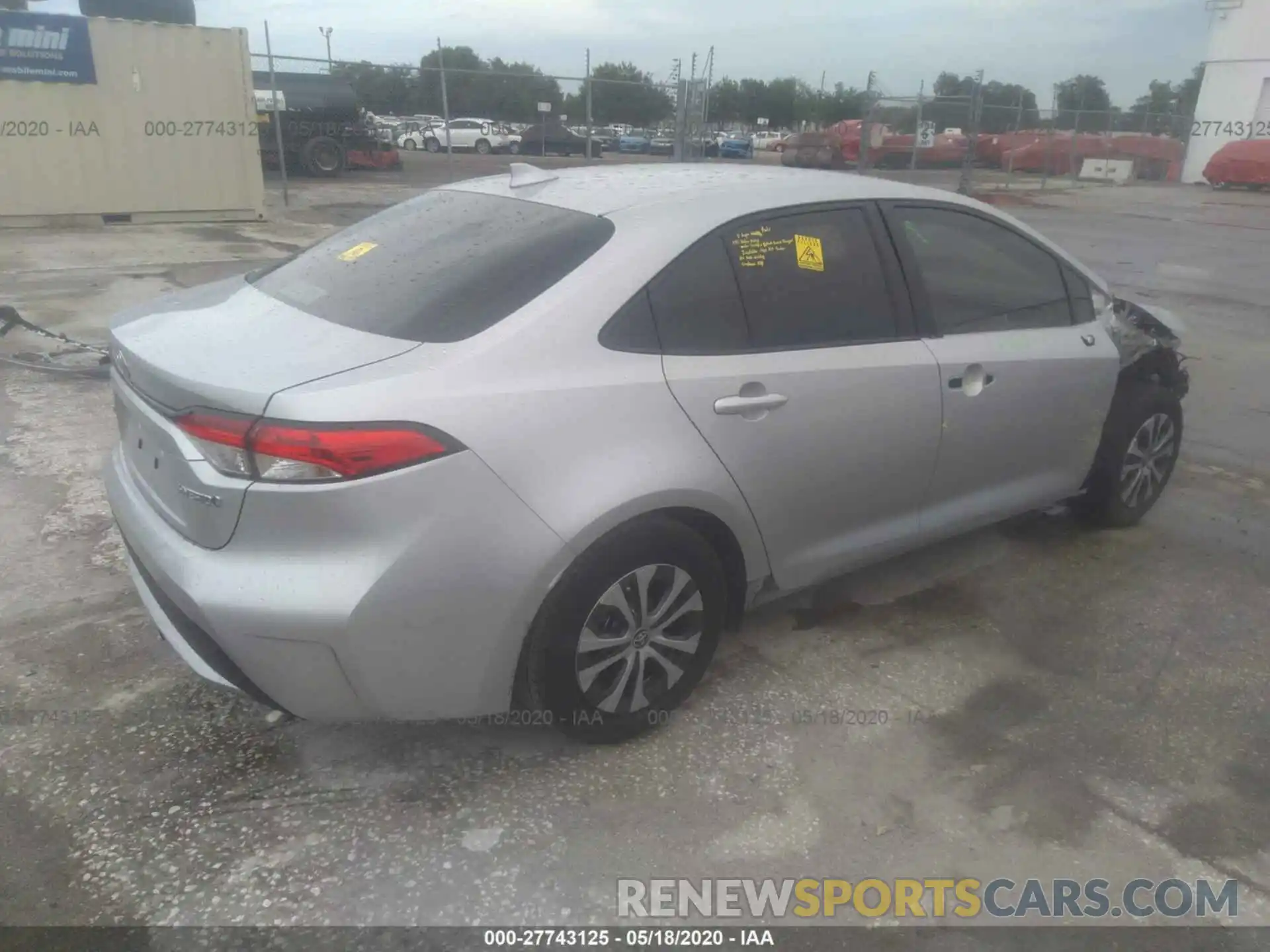 4 Photograph of a damaged car JTDEBRBE1LJ005963 TOYOTA COROLLA 2020