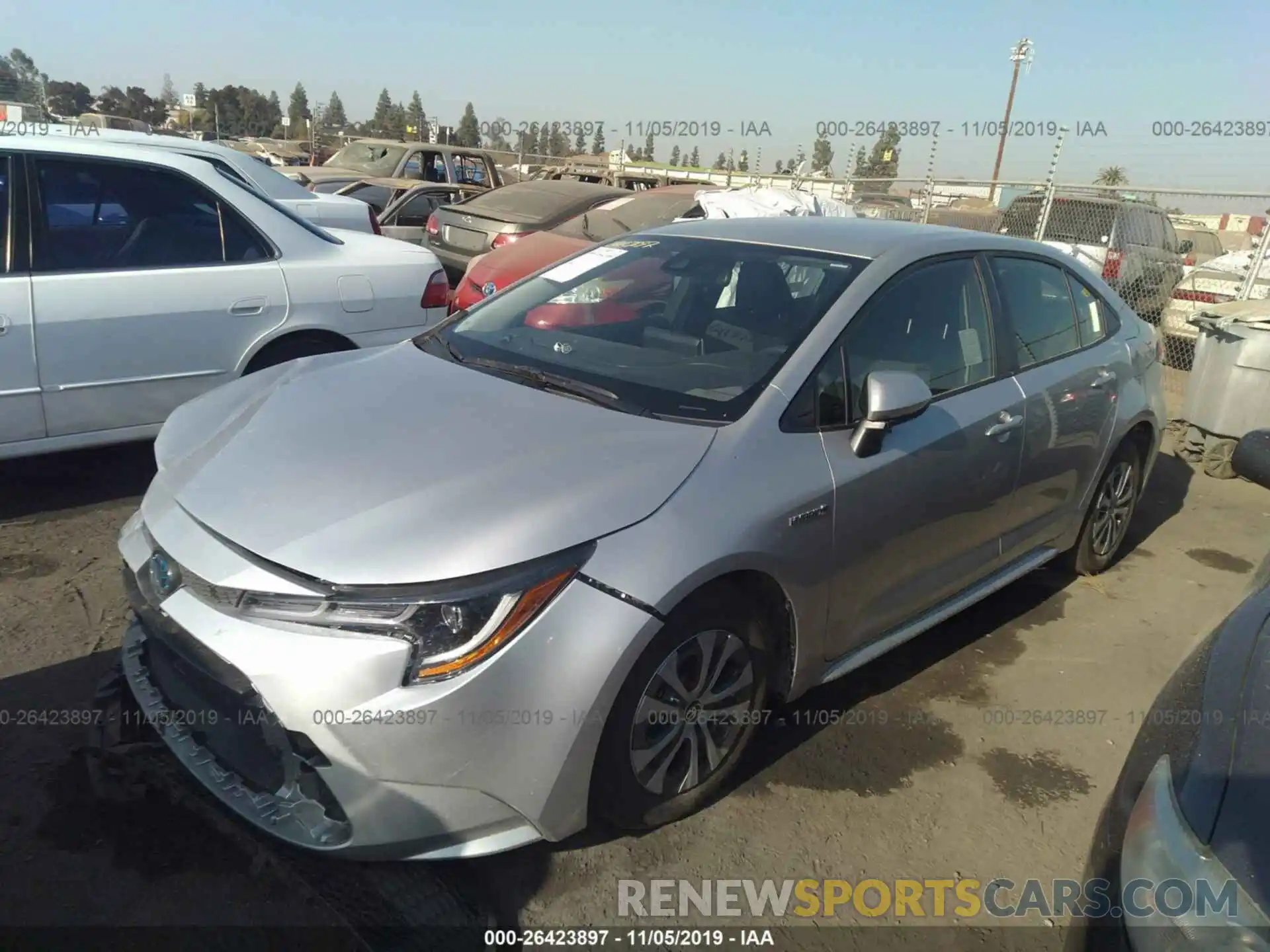 2 Photograph of a damaged car JTDEBRBE1LJ006210 TOYOTA COROLLA 2020