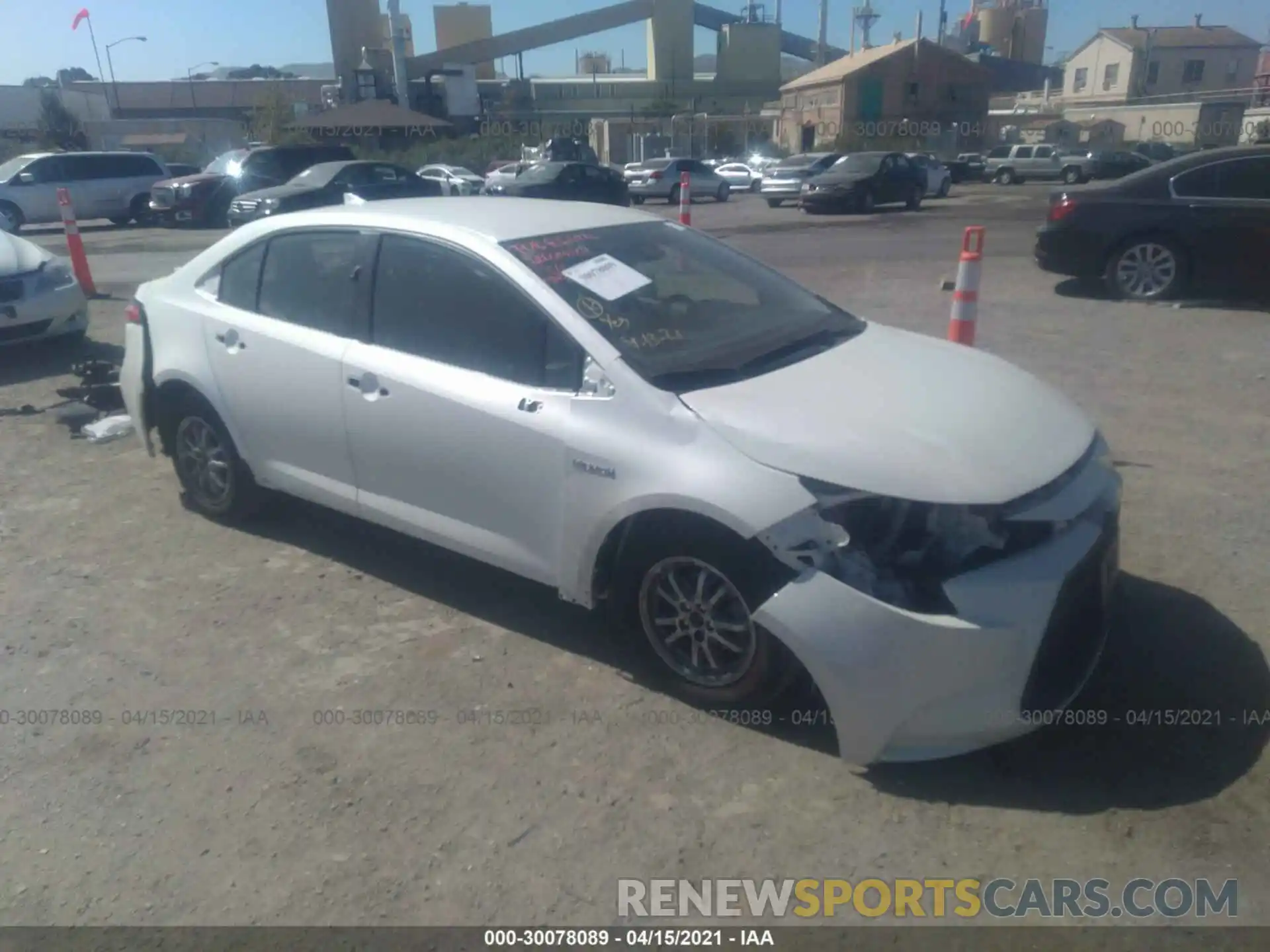 1 Photograph of a damaged car JTDEBRBE1LJ007146 TOYOTA COROLLA 2020