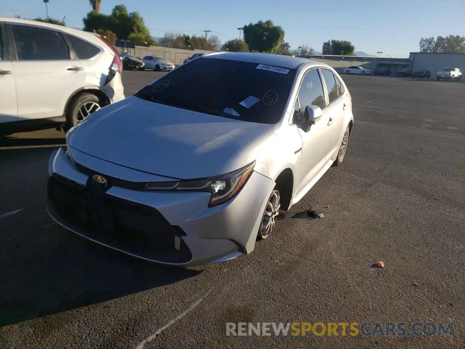 2 Photograph of a damaged car JTDEBRBE1LJ007387 TOYOTA COROLLA 2020