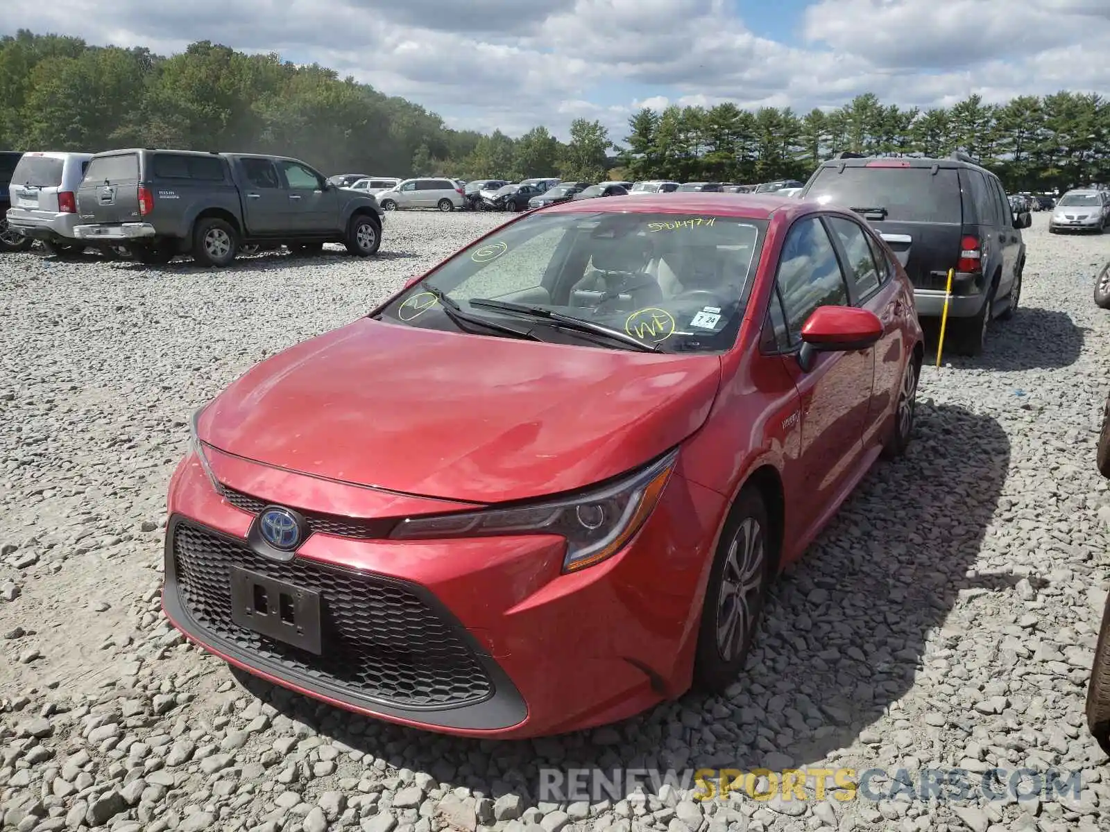 2 Photograph of a damaged car JTDEBRBE1LJ007759 TOYOTA COROLLA 2020