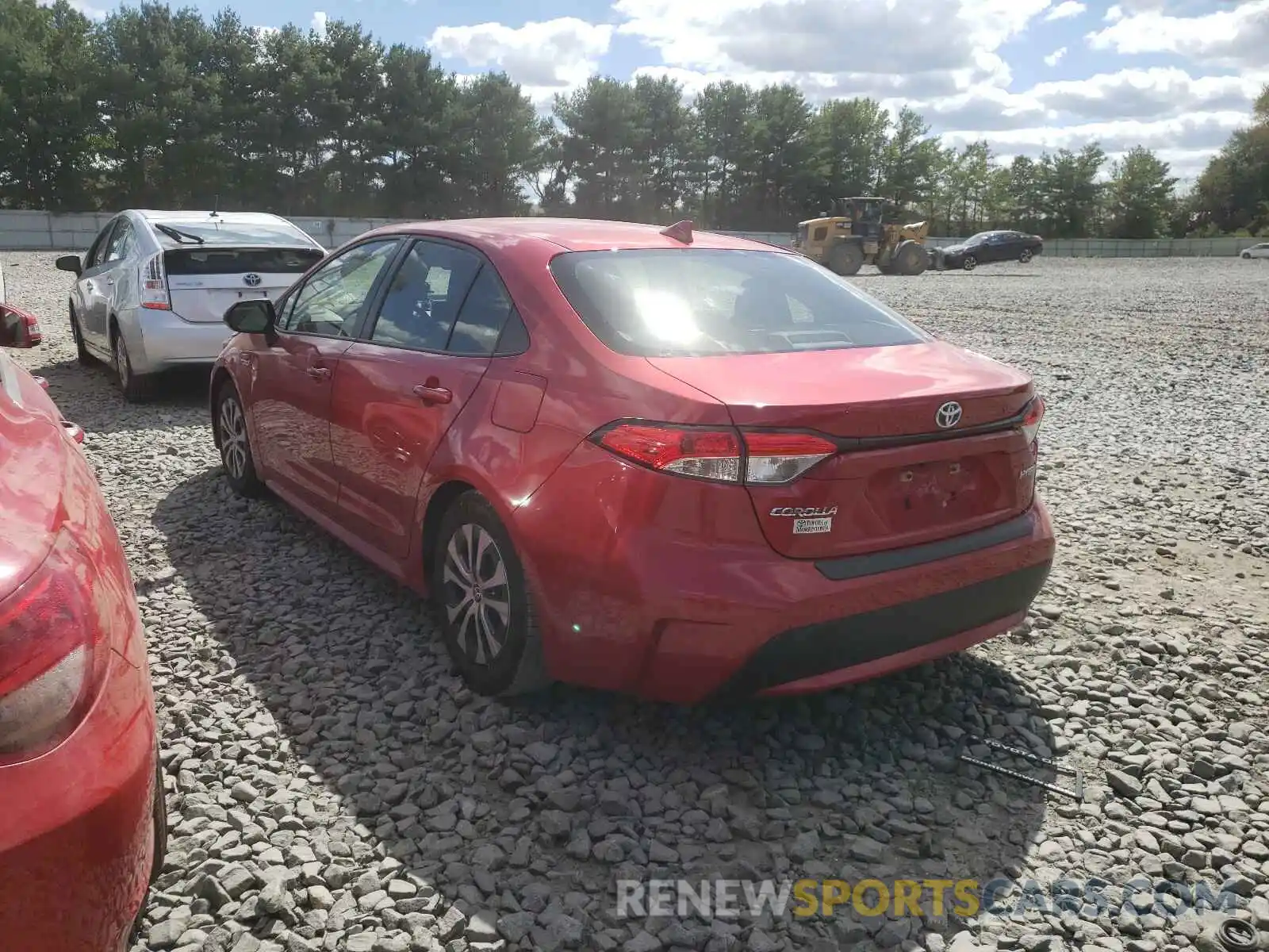 3 Photograph of a damaged car JTDEBRBE1LJ007759 TOYOTA COROLLA 2020