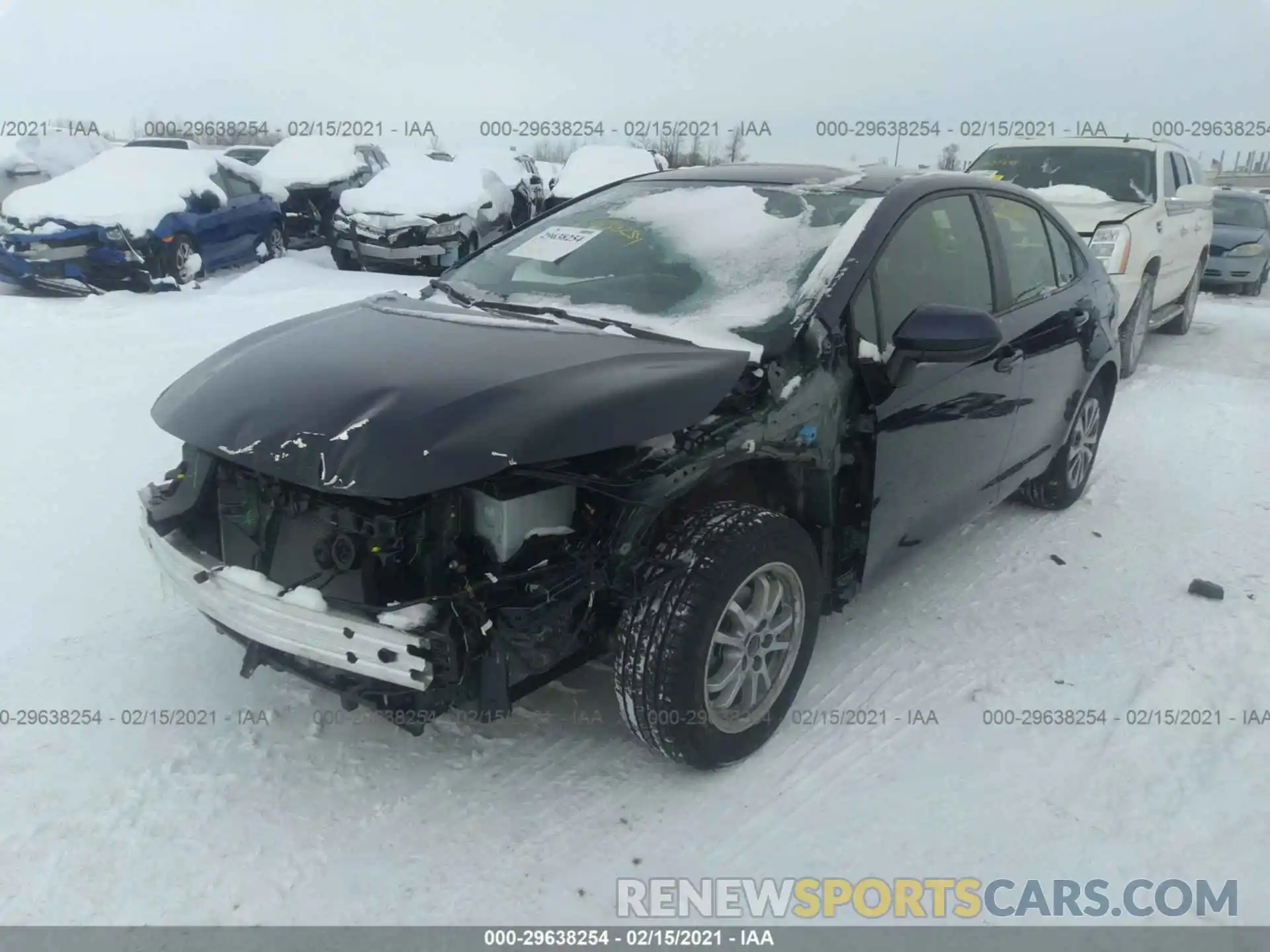 2 Photograph of a damaged car JTDEBRBE1LJ007812 TOYOTA COROLLA 2020