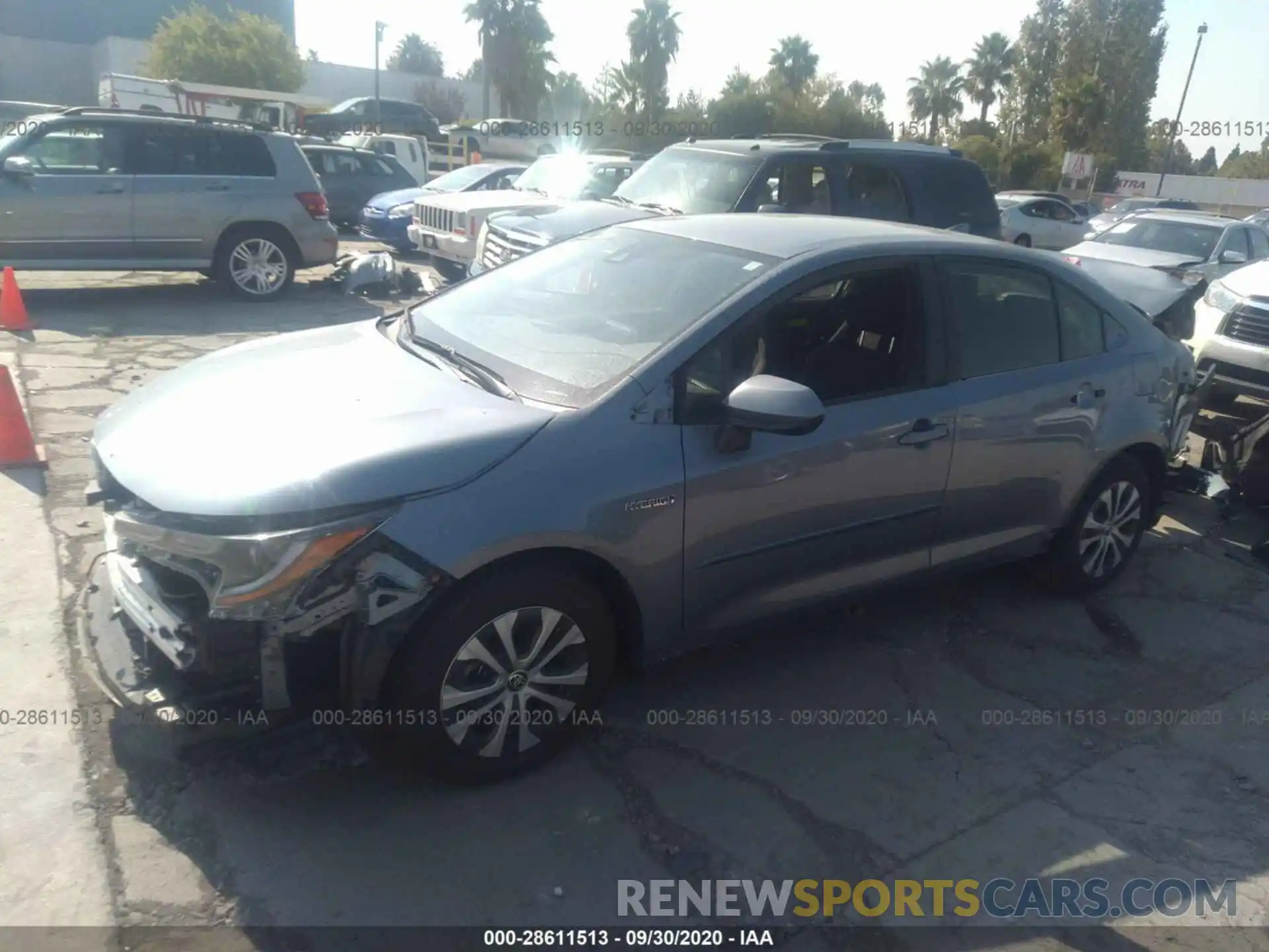 2 Photograph of a damaged car JTDEBRBE1LJ008202 TOYOTA COROLLA 2020