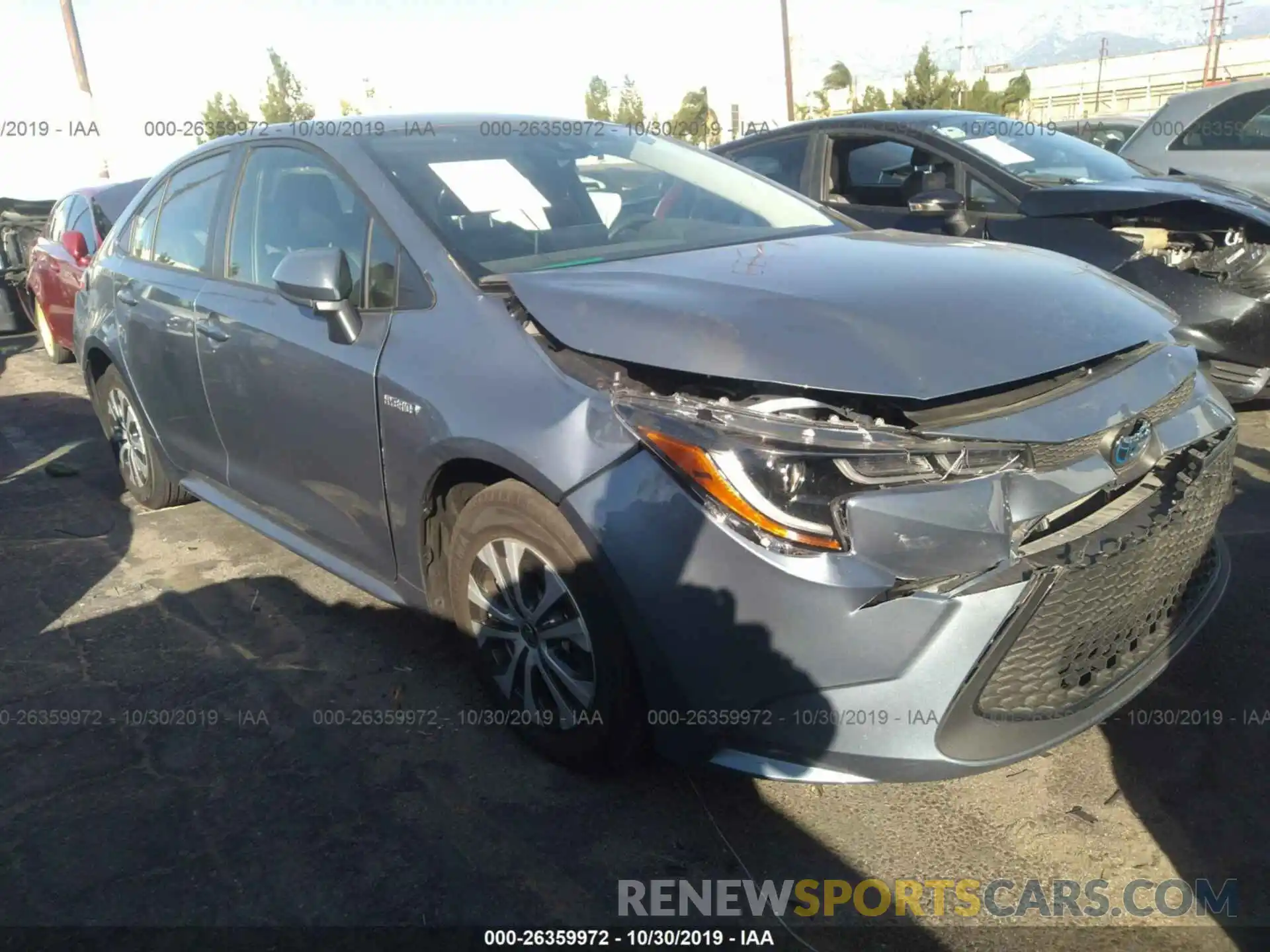 1 Photograph of a damaged car JTDEBRBE1LJ008314 TOYOTA COROLLA 2020