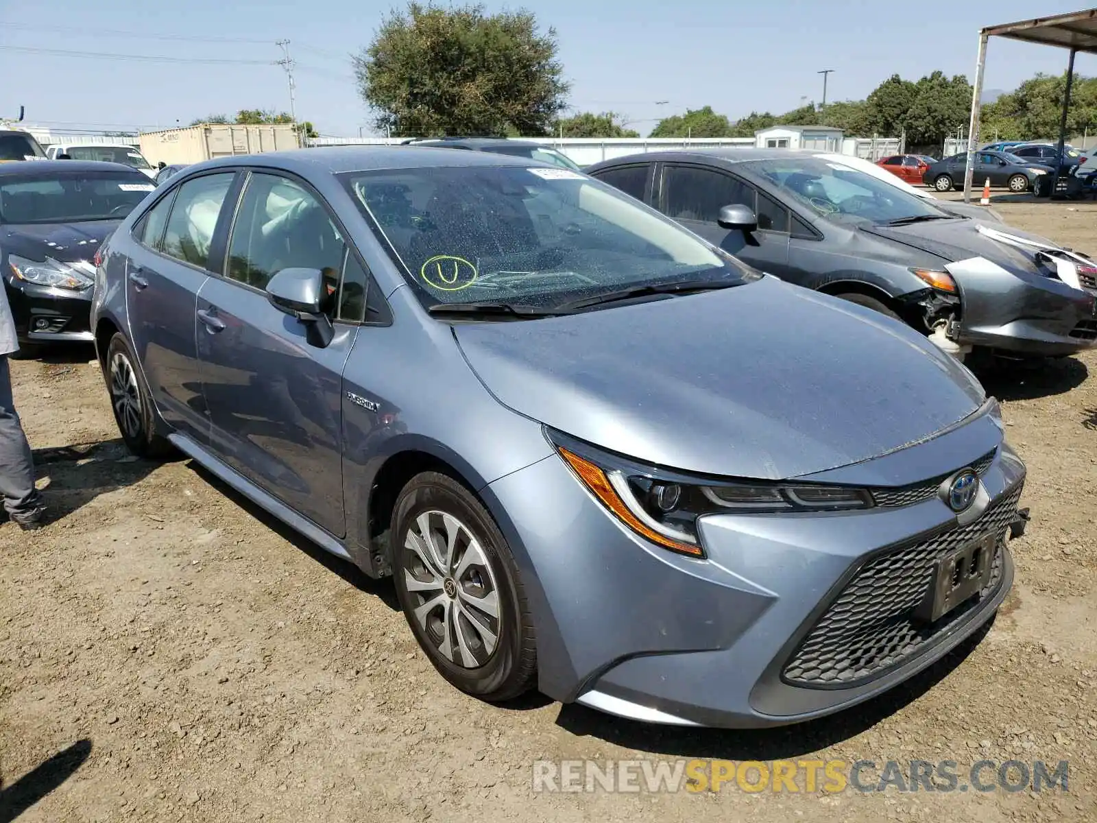 1 Photograph of a damaged car JTDEBRBE1LJ010046 TOYOTA COROLLA 2020