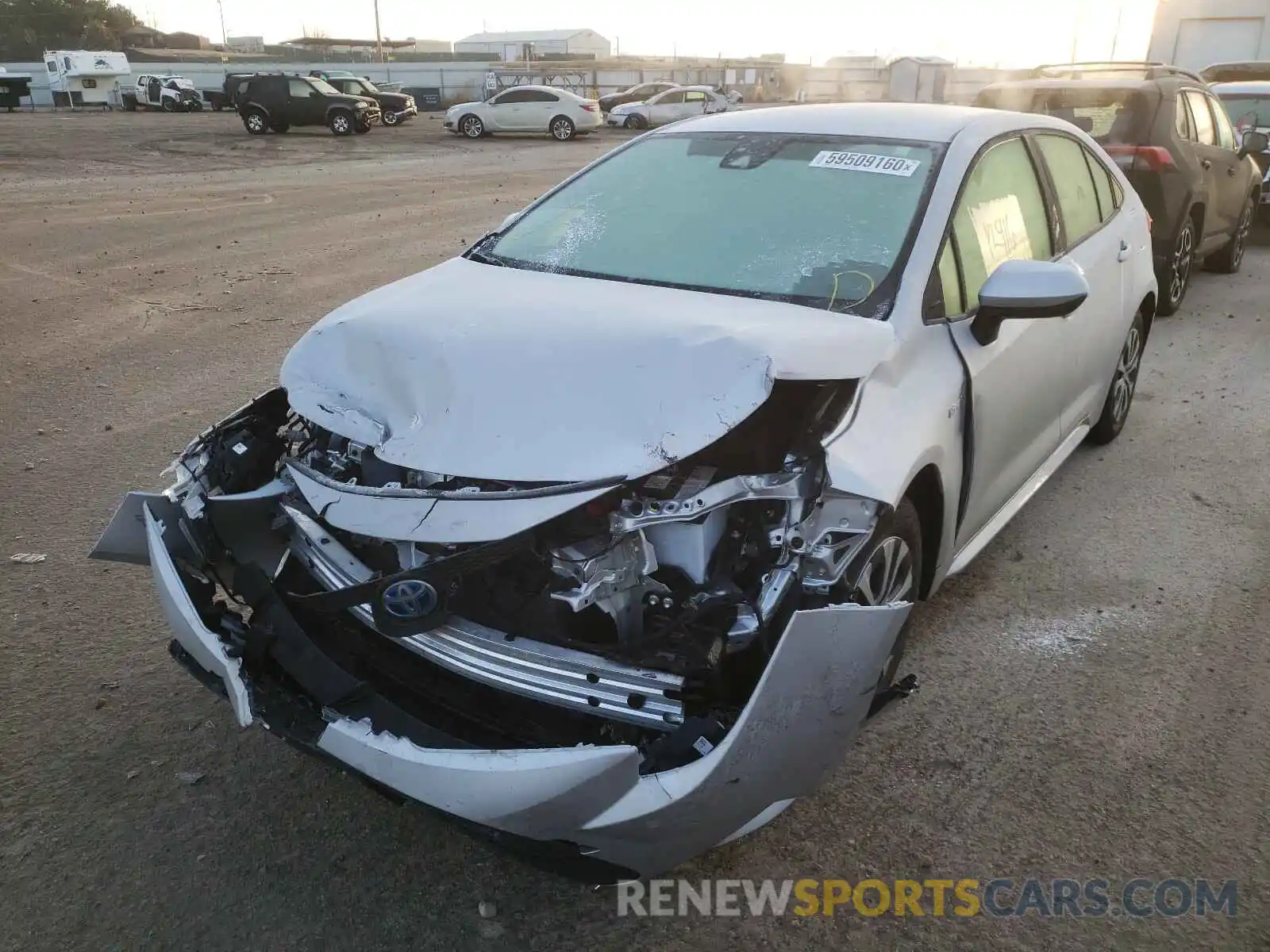 2 Photograph of a damaged car JTDEBRBE1LJ010810 TOYOTA COROLLA 2020