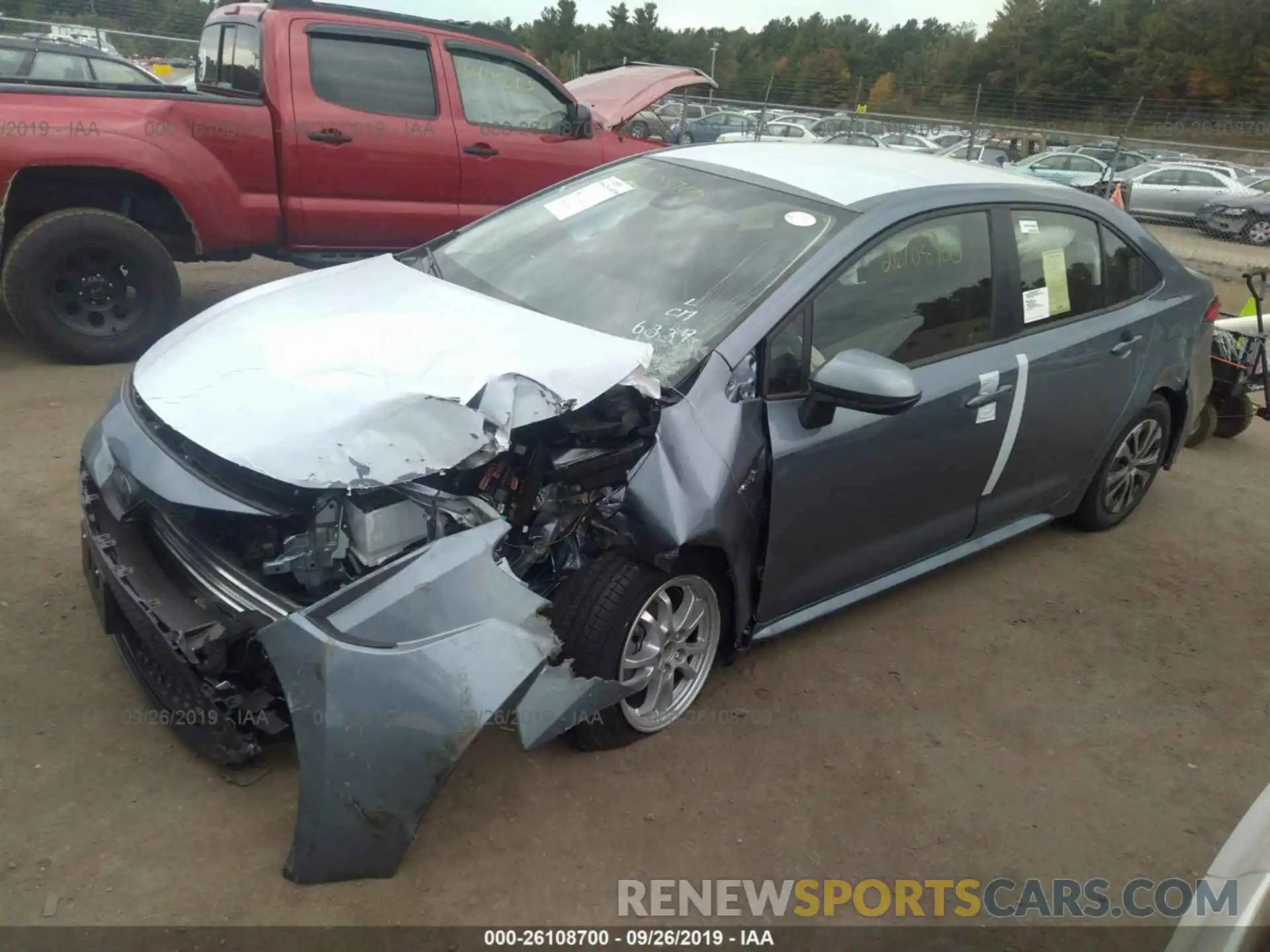 2 Photograph of a damaged car JTDEBRBE1LJ012198 TOYOTA COROLLA 2020