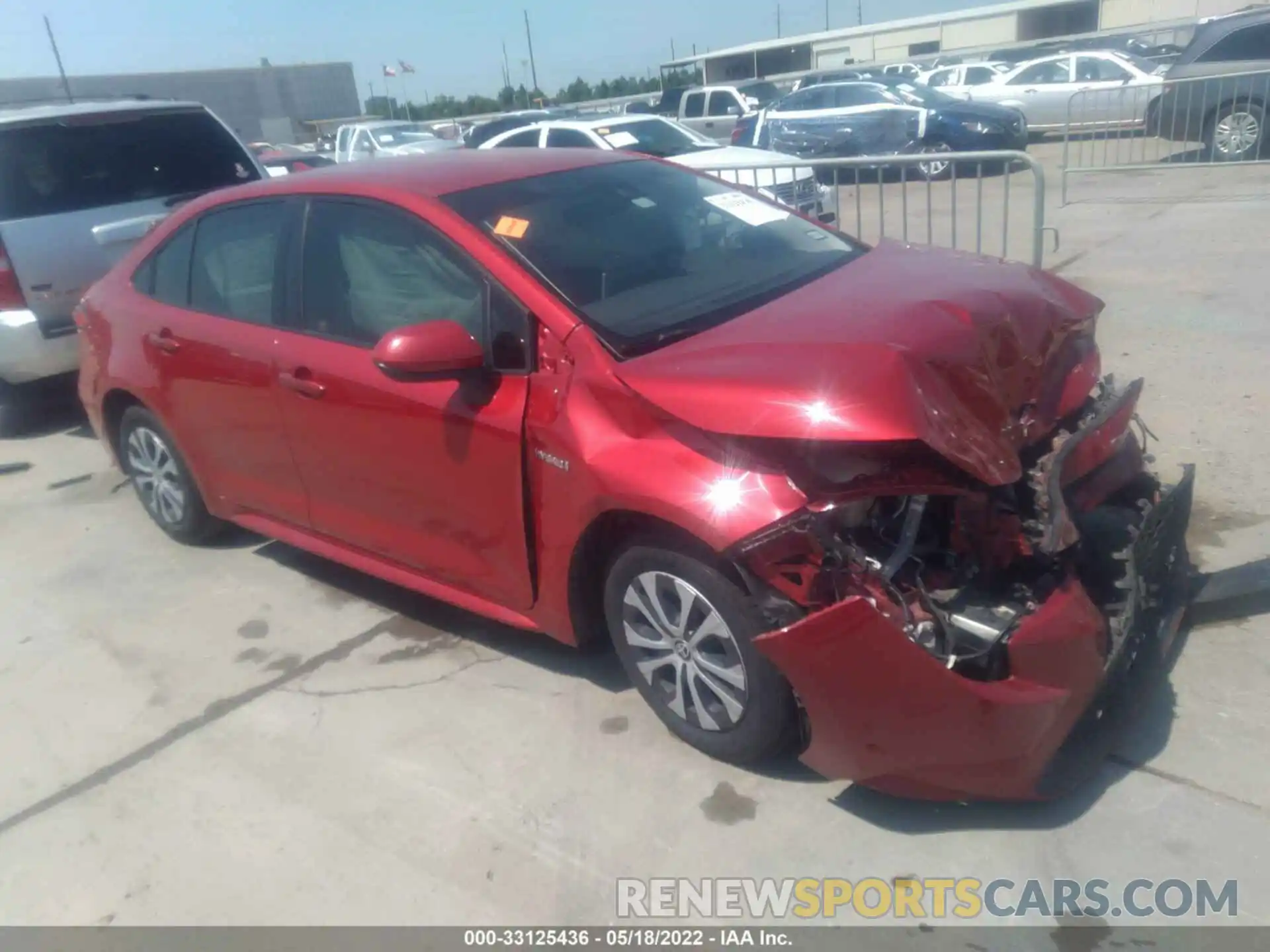 1 Photograph of a damaged car JTDEBRBE1LJ012413 TOYOTA COROLLA 2020