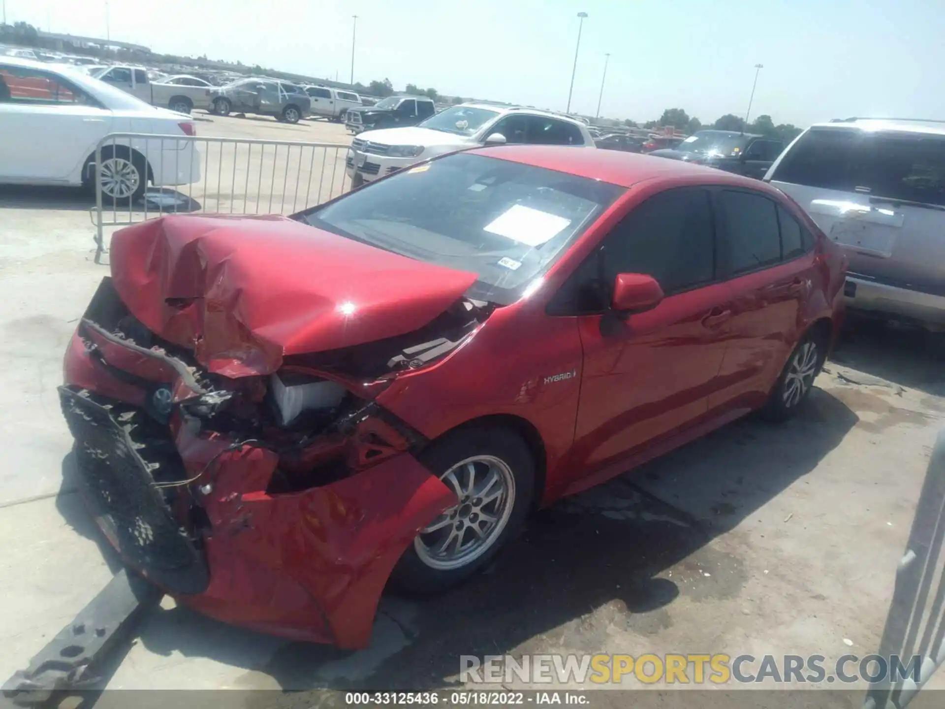 2 Photograph of a damaged car JTDEBRBE1LJ012413 TOYOTA COROLLA 2020