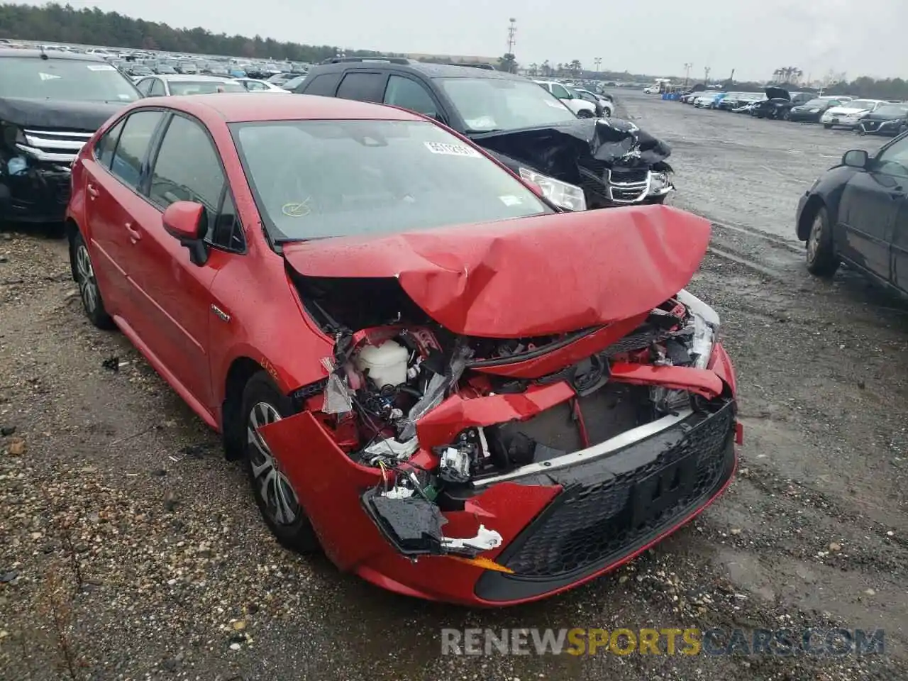 1 Photograph of a damaged car JTDEBRBE1LJ013433 TOYOTA COROLLA 2020