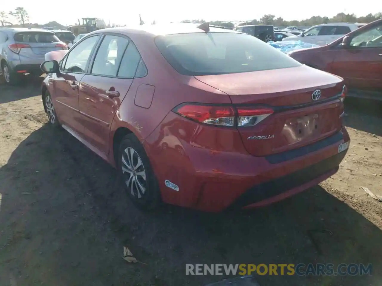 3 Photograph of a damaged car JTDEBRBE1LJ013433 TOYOTA COROLLA 2020