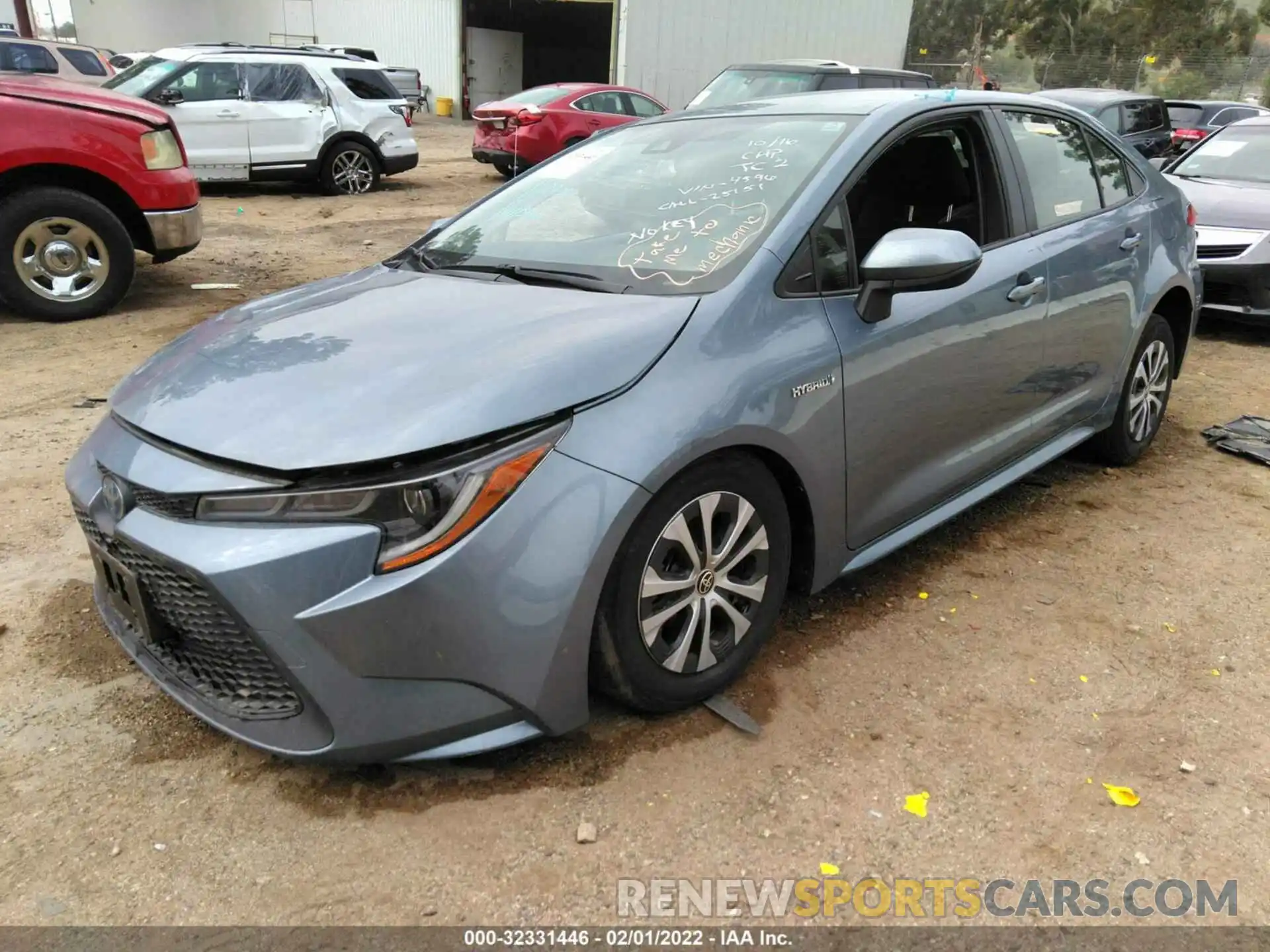 2 Photograph of a damaged car JTDEBRBE1LJ014596 TOYOTA COROLLA 2020