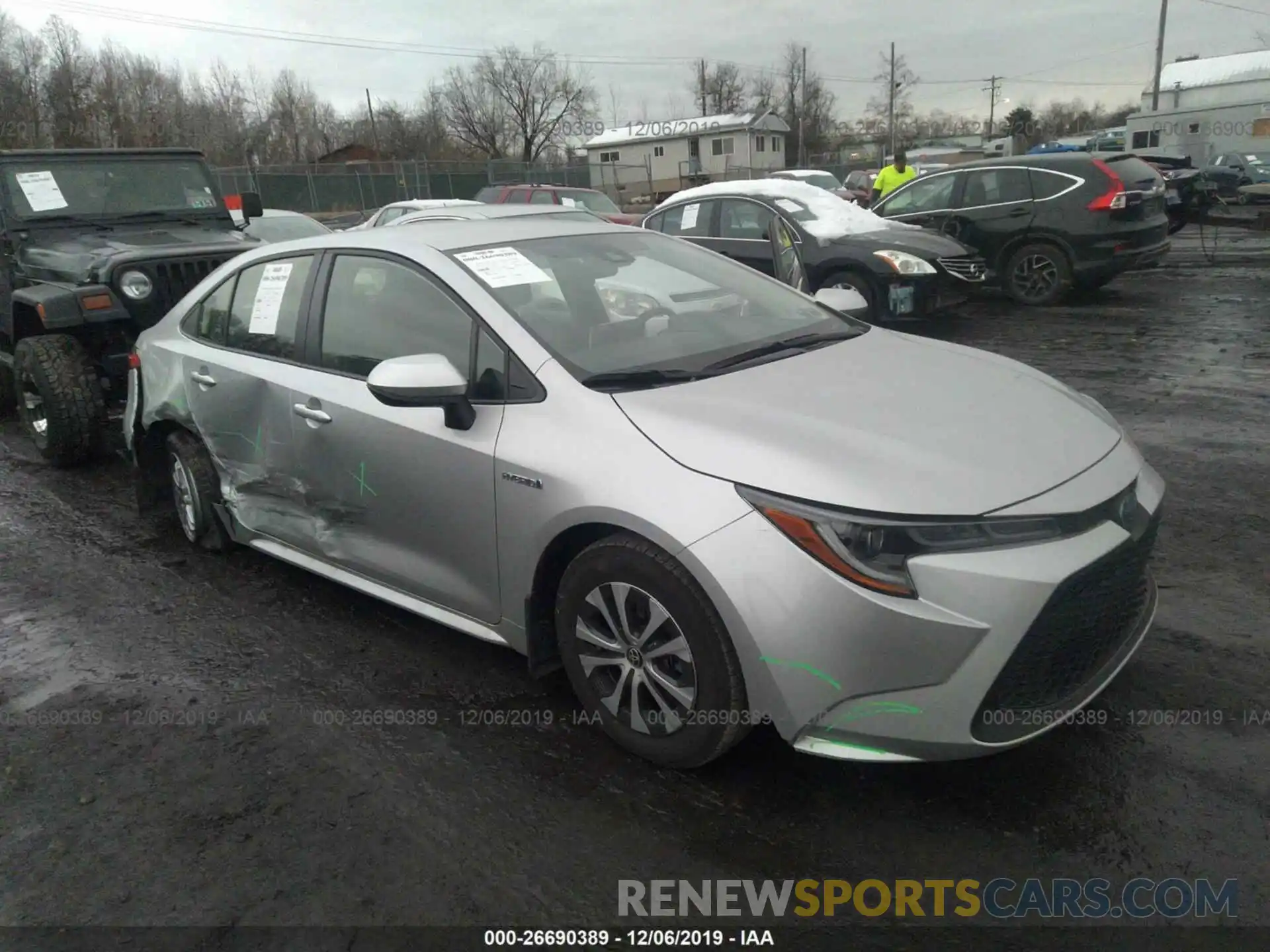 1 Photograph of a damaged car JTDEBRBE1LJ014601 TOYOTA COROLLA 2020